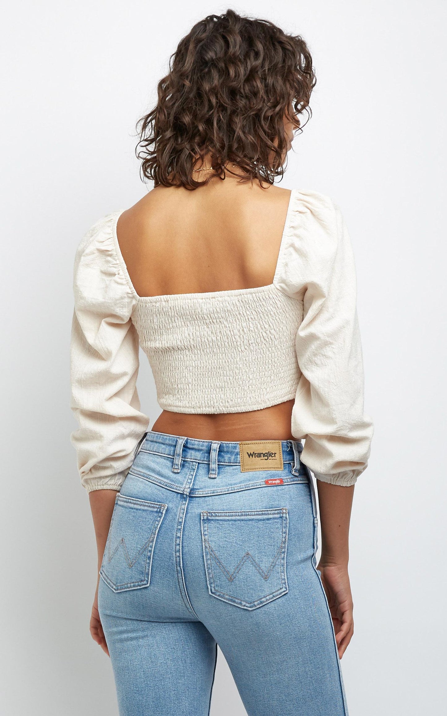 Alyce Long Sleeve Top in Beige