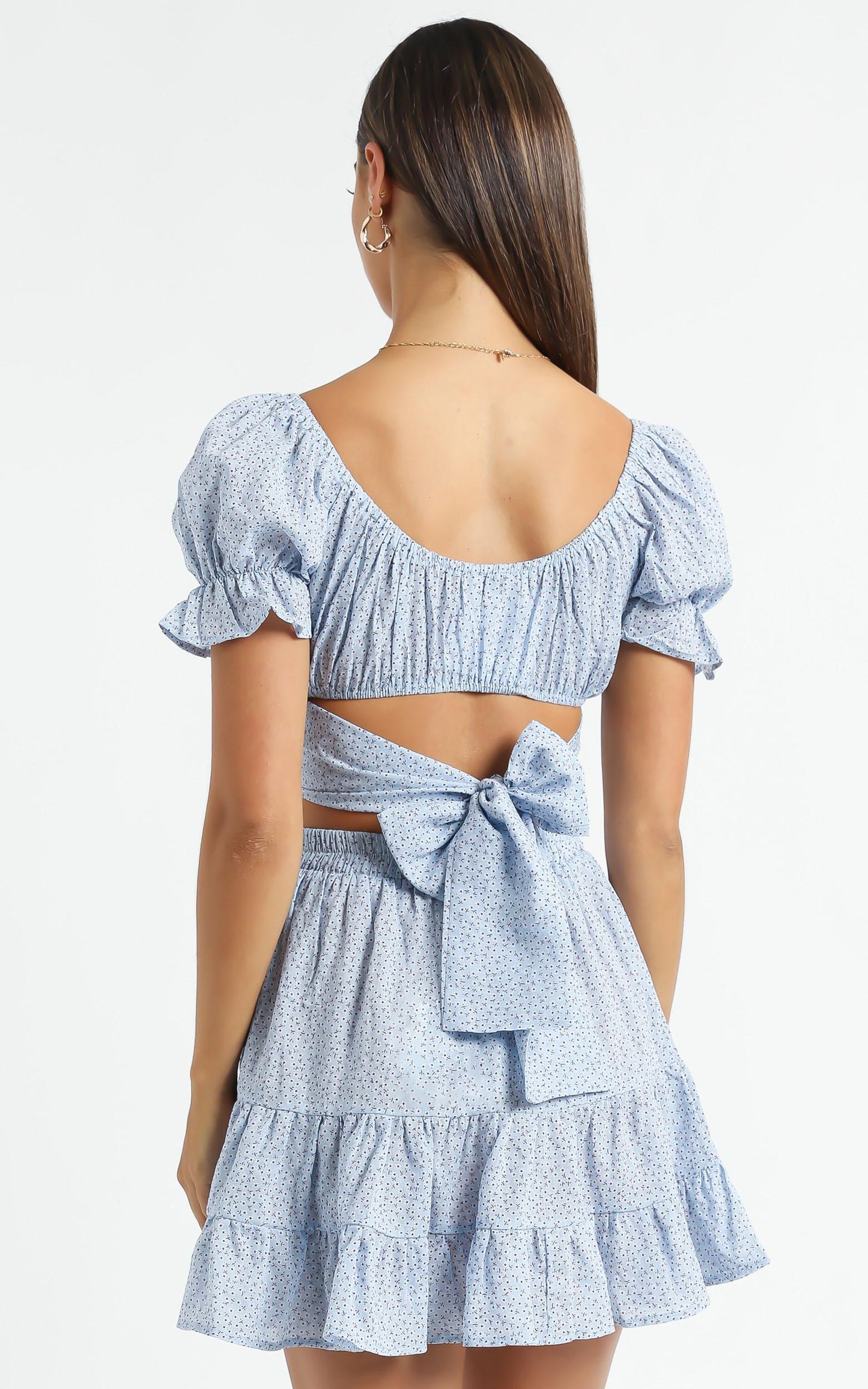 Annabel Two Piece Set in Blue Floral