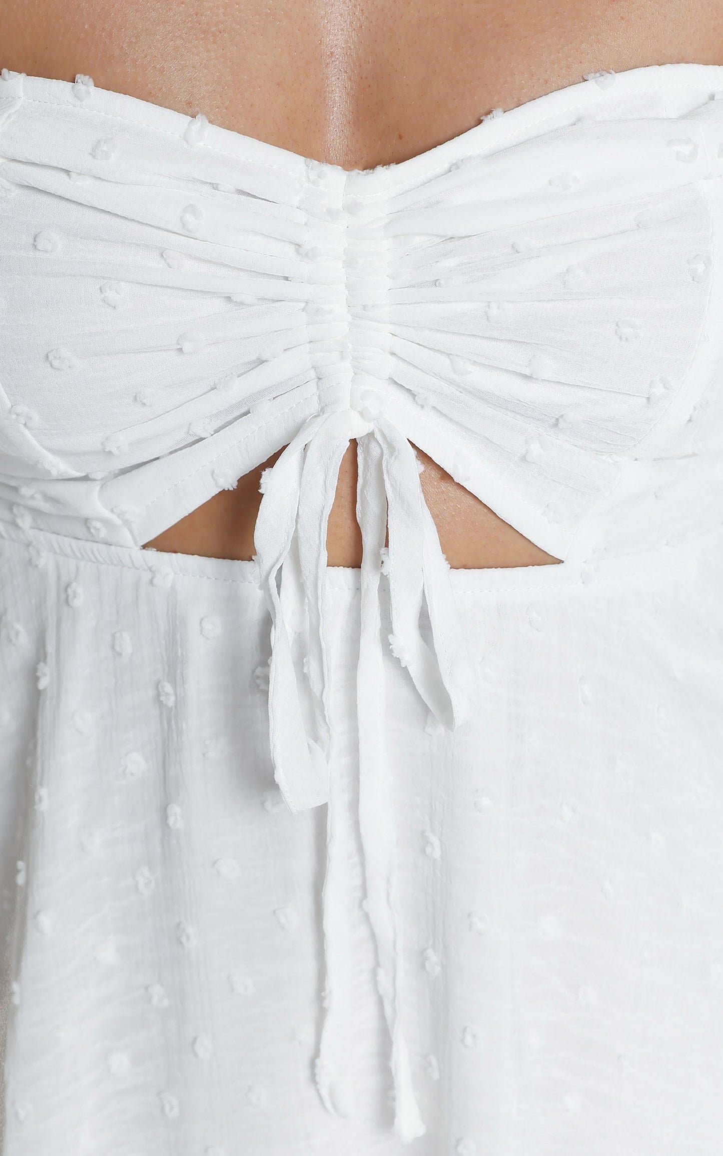 Take Flight Dress in White Dot
