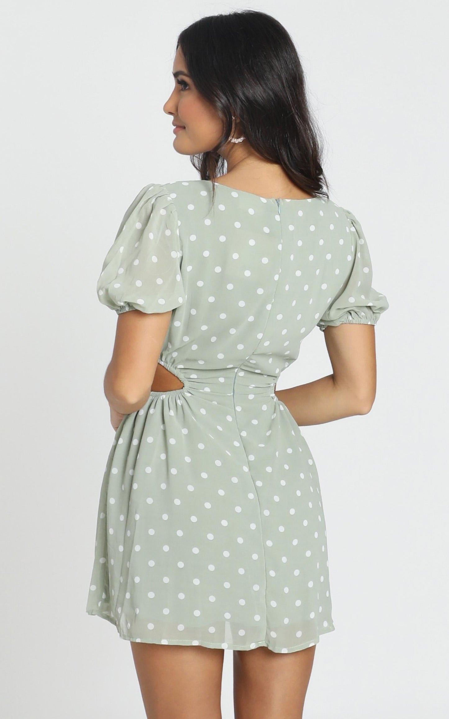 Guinevere Dress in Green Spot