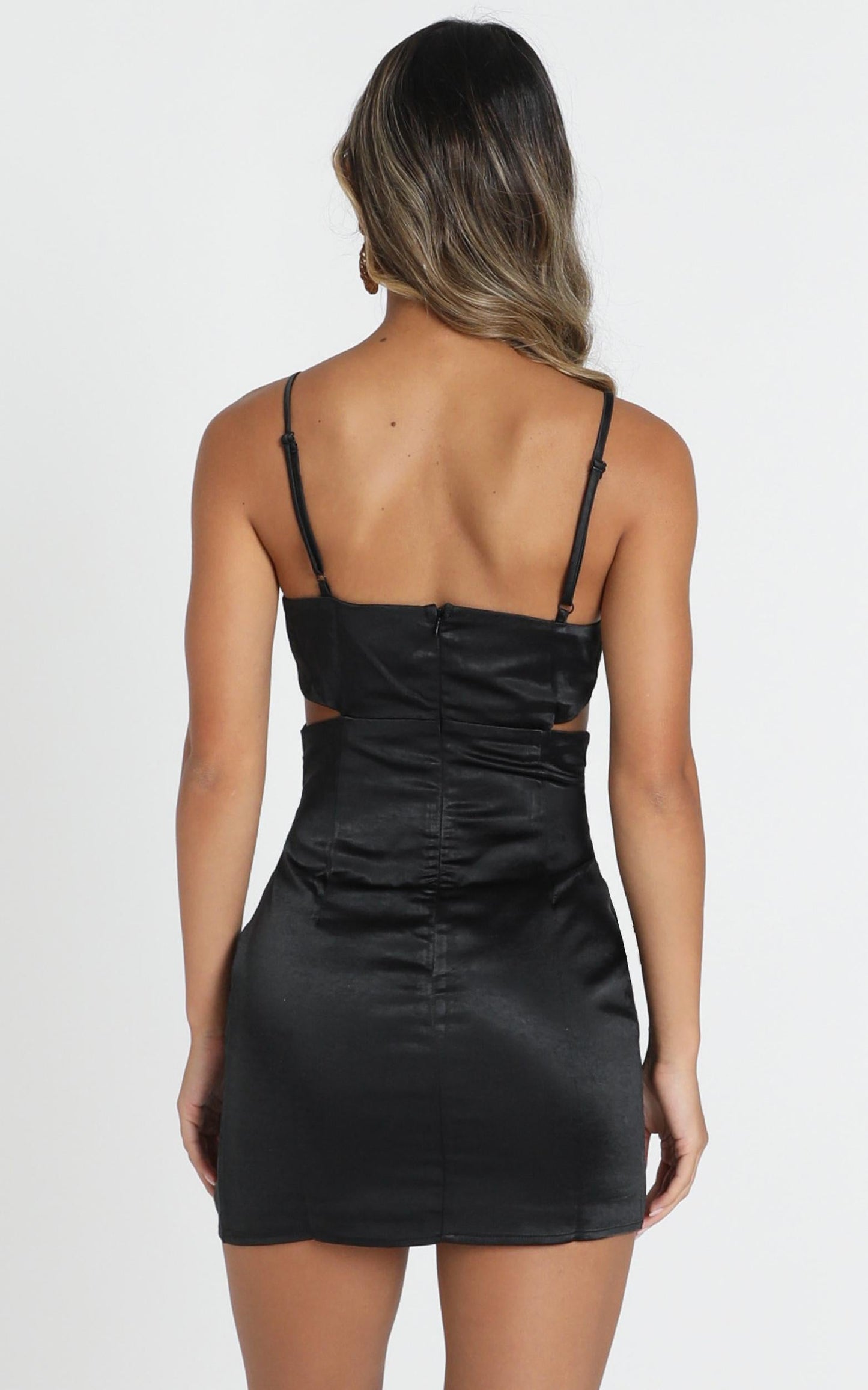 Talking Pretty Dress In Black Satin