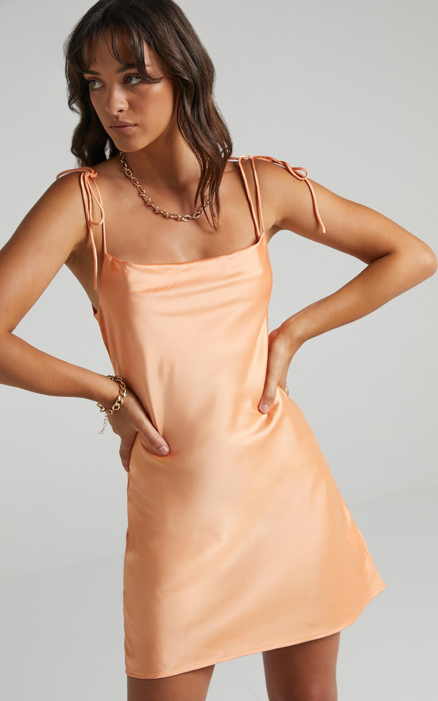 Tamisha Dress in Sherbet Satin
