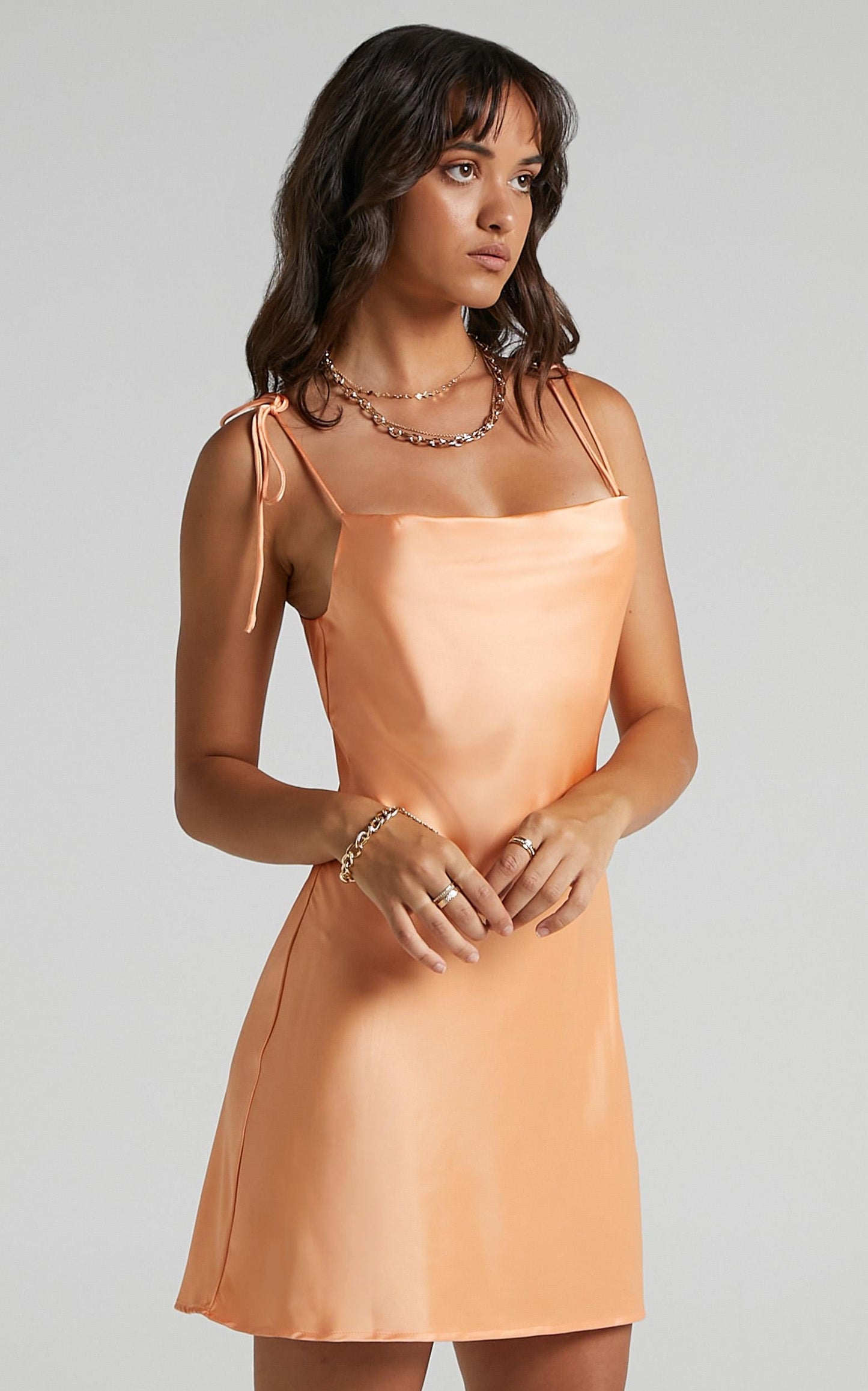 Tamisha Dress in Sherbet Satin