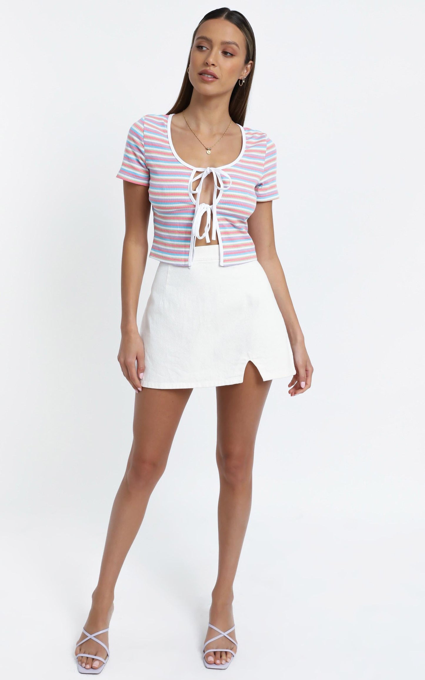 Tara Top in Blush Stripe