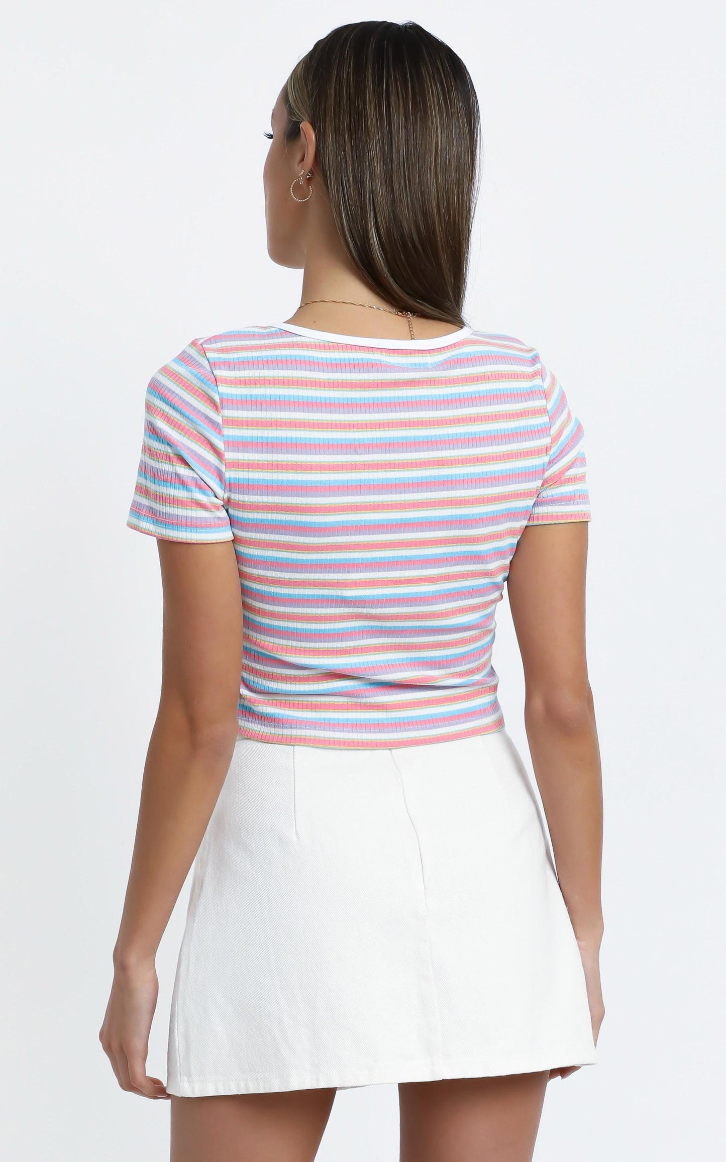 Tara Top in Blush Stripe