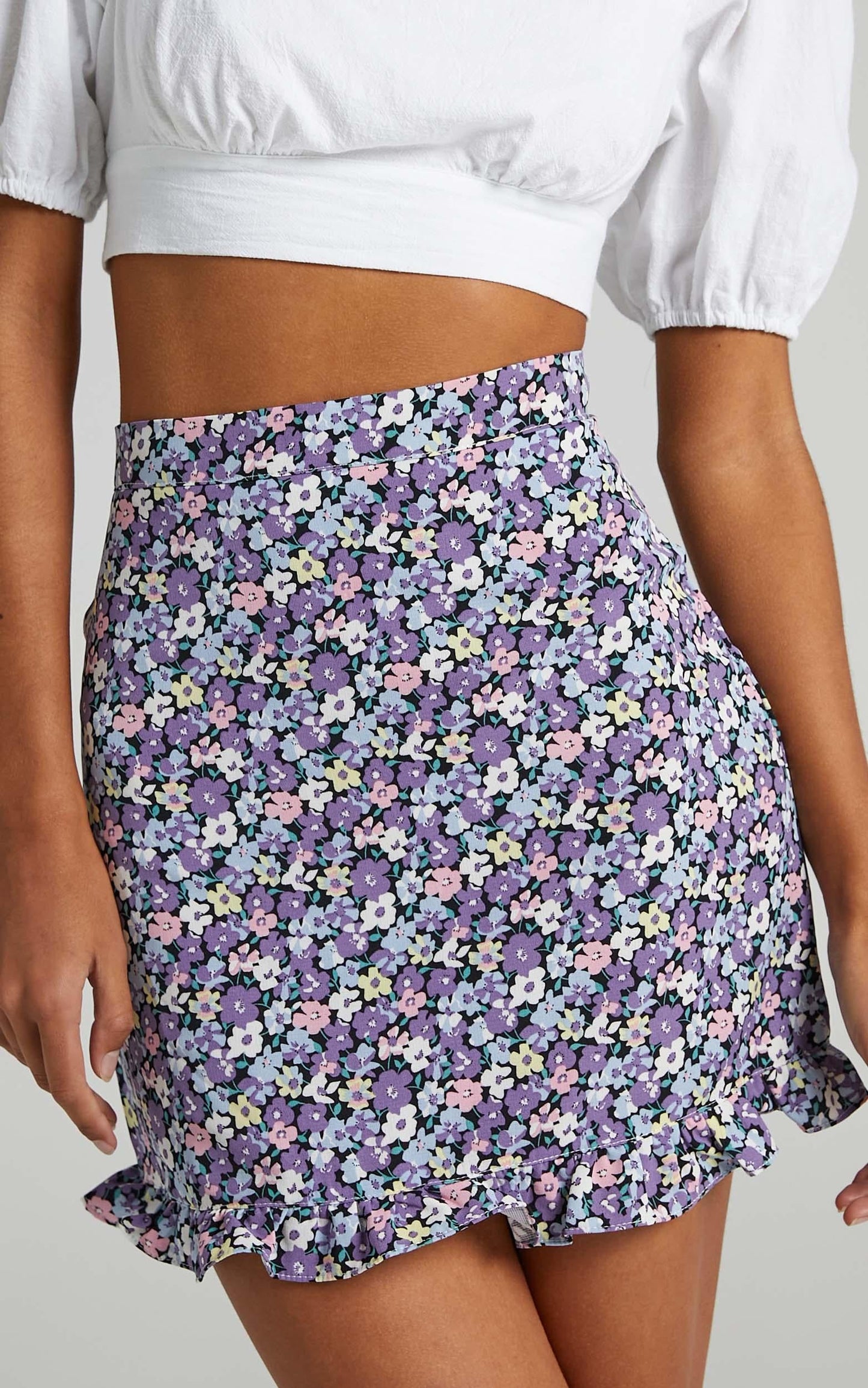 Bellissima Skirt in Purple Floral