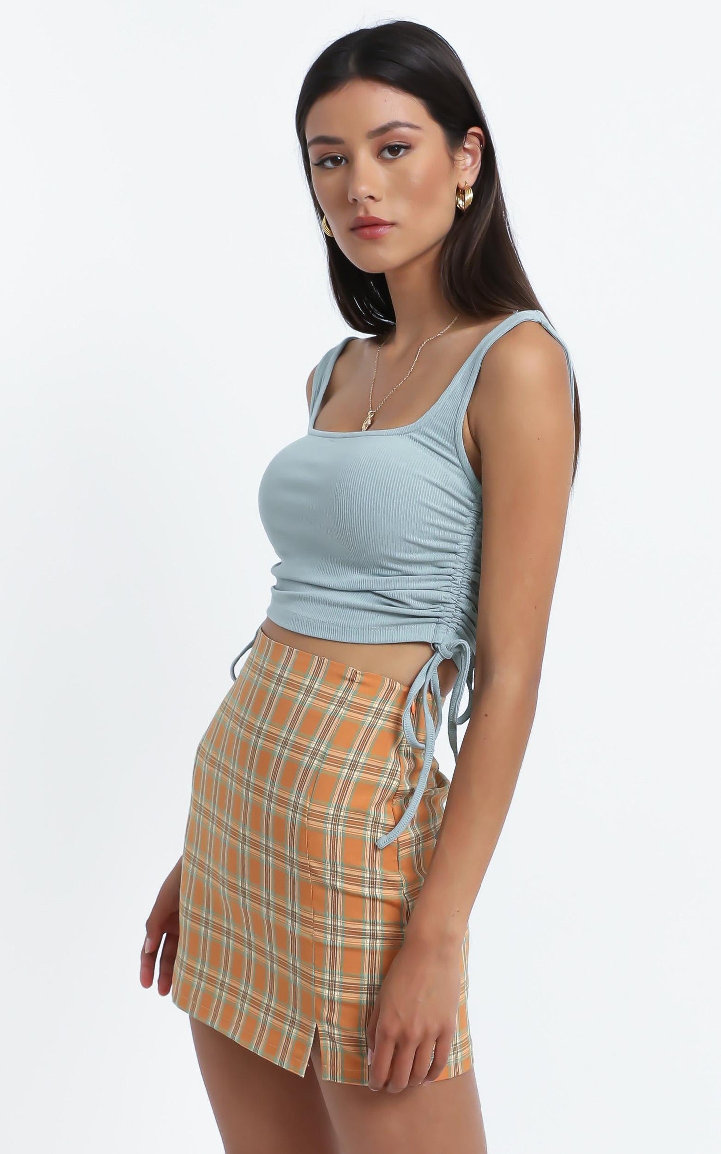 Jana Skirt in Mustard Check