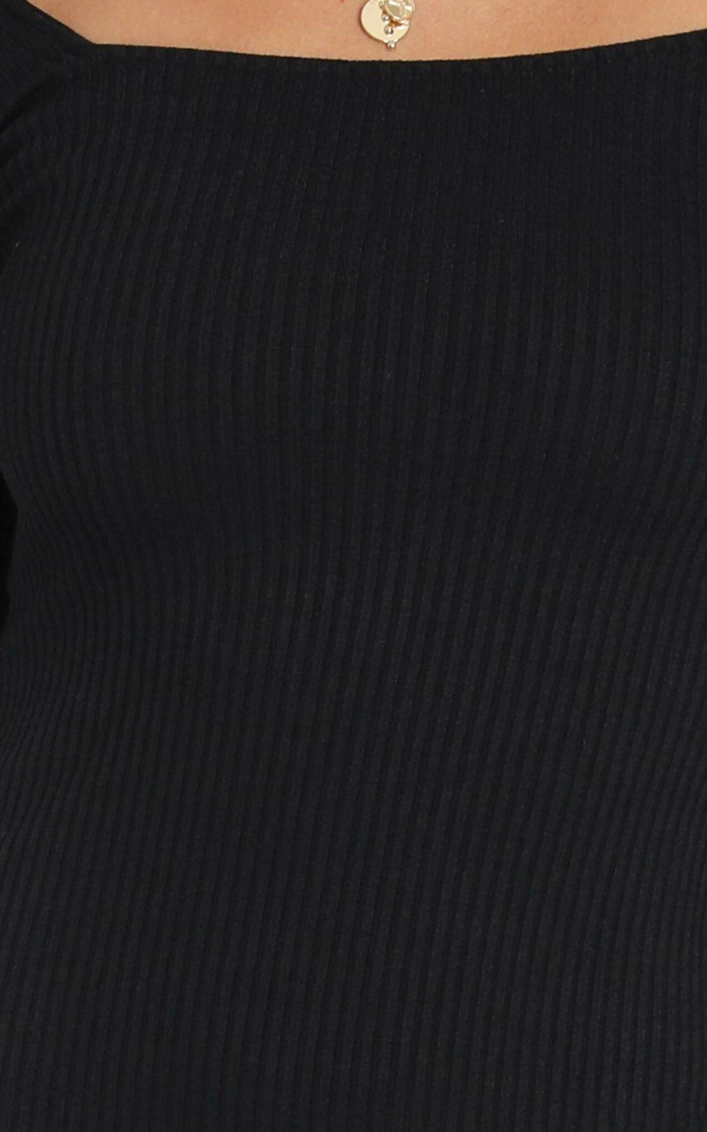 Ticking By Dress in Black