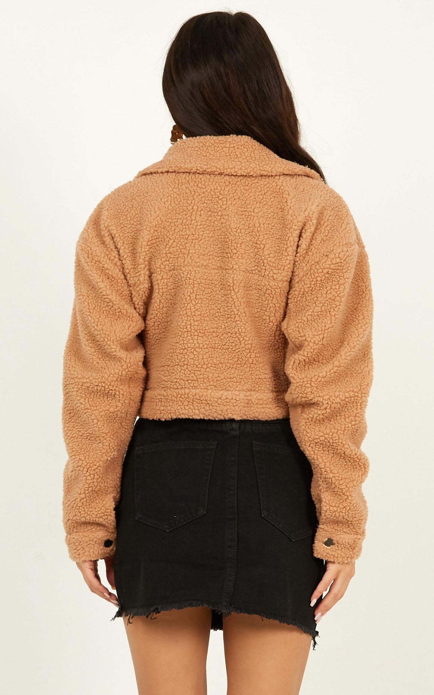 Team Spirit Teddy Jacket In Beige Teddy