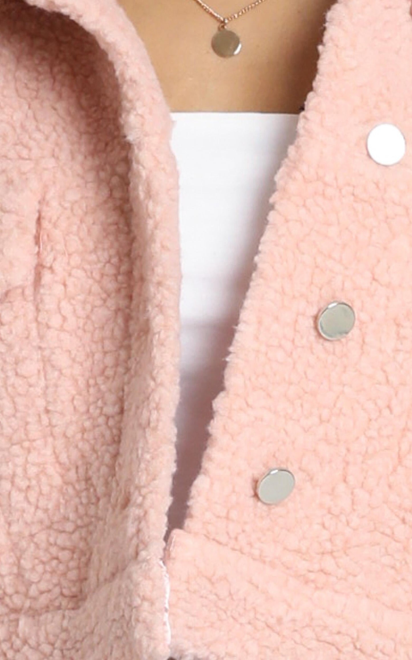 Team Spirit Teddy Jacket In Blush Teddy