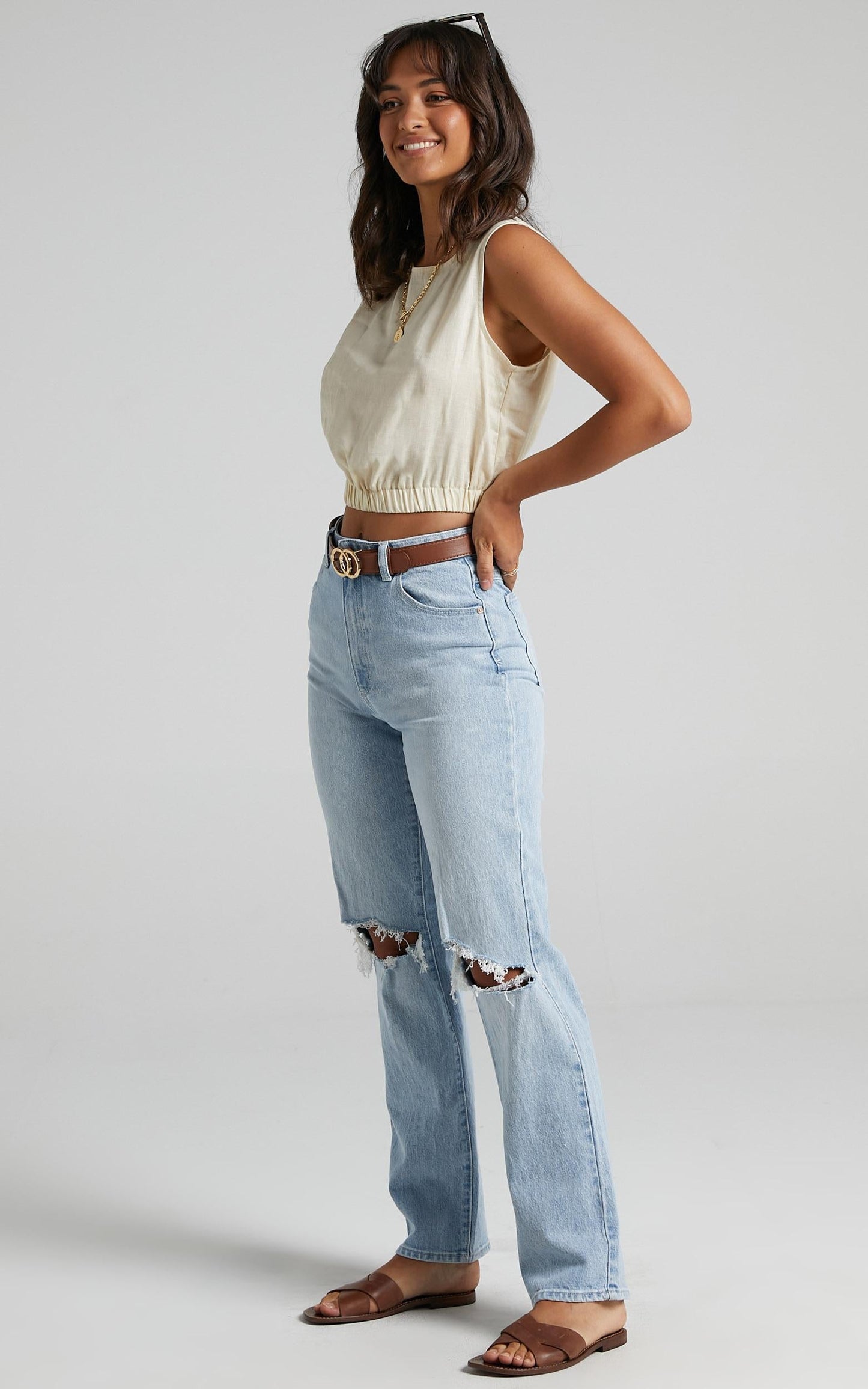 Telisa Top in Beige