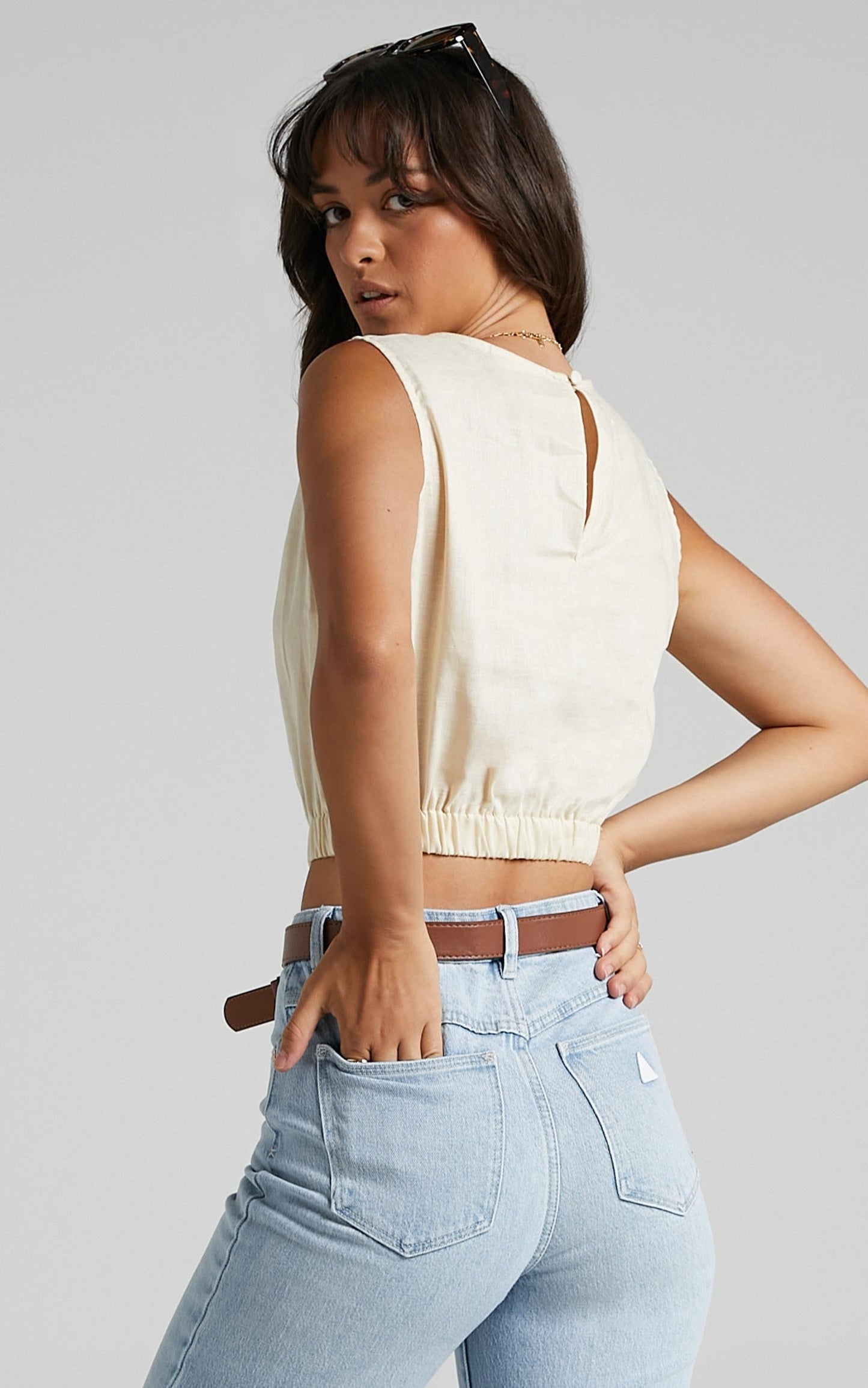 Telisa Top in Beige