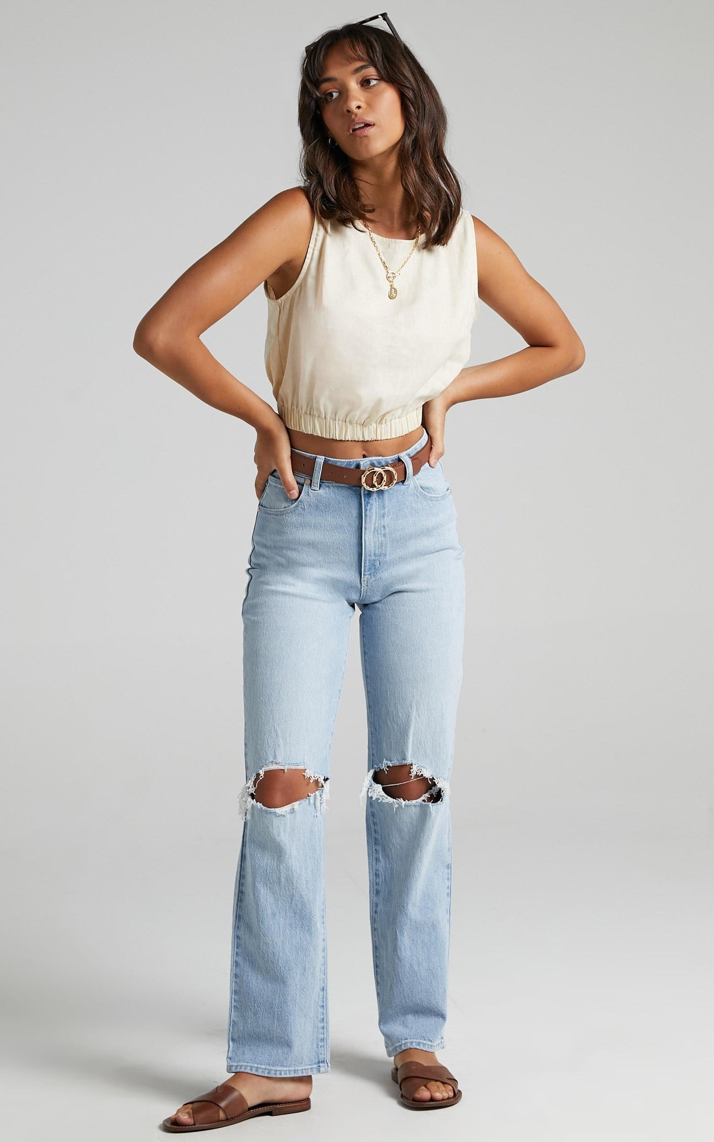 Telisa Top in Beige