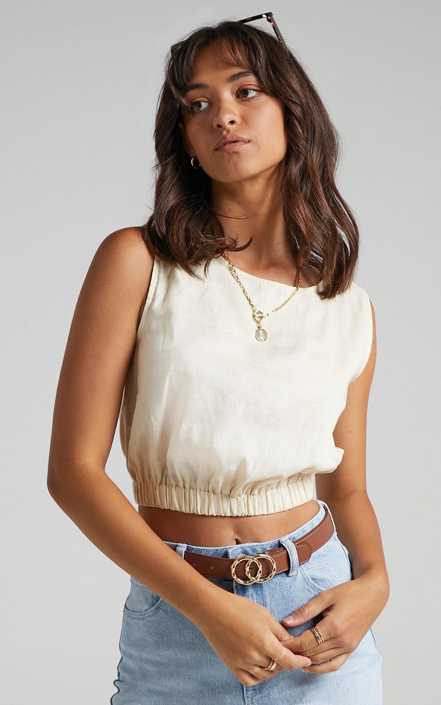 Telisa Top in Beige