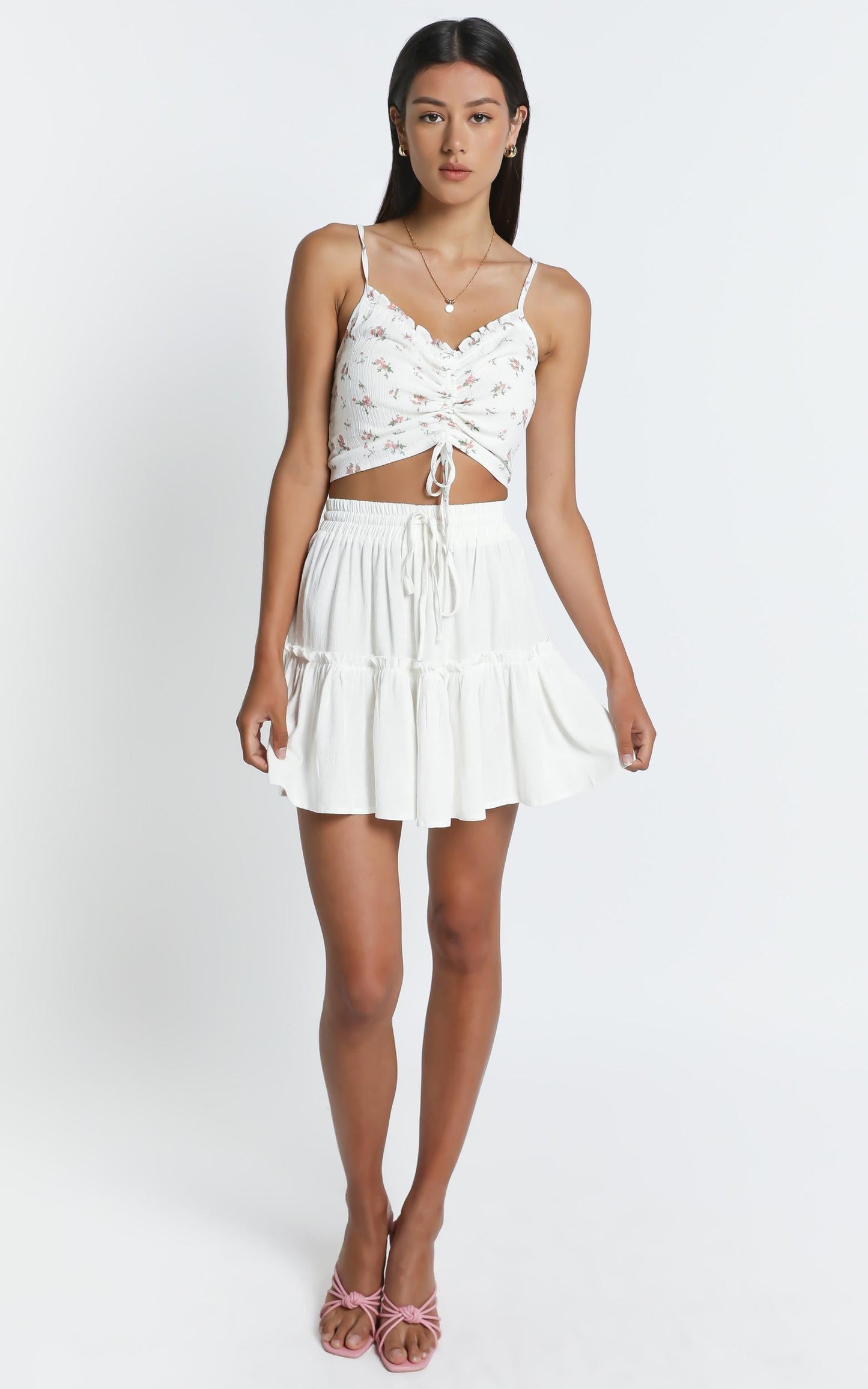 Tennessee Top in White Floral