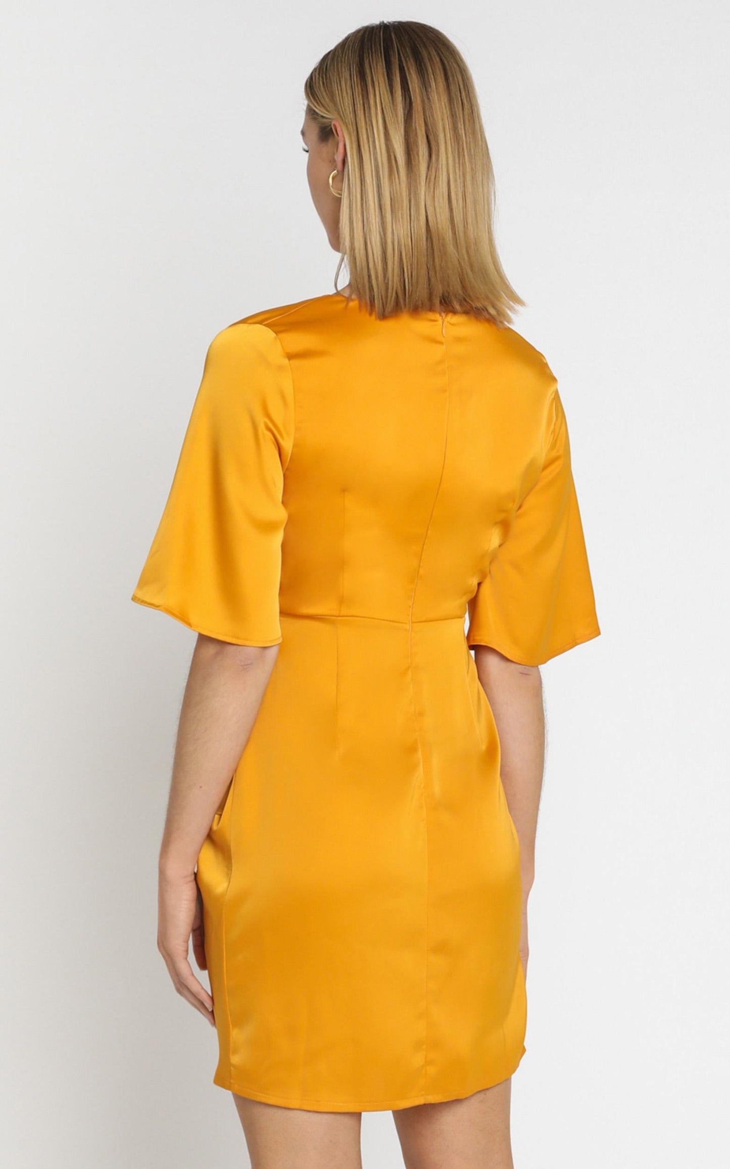 Spread Your Love Dress In Tangerine Satin