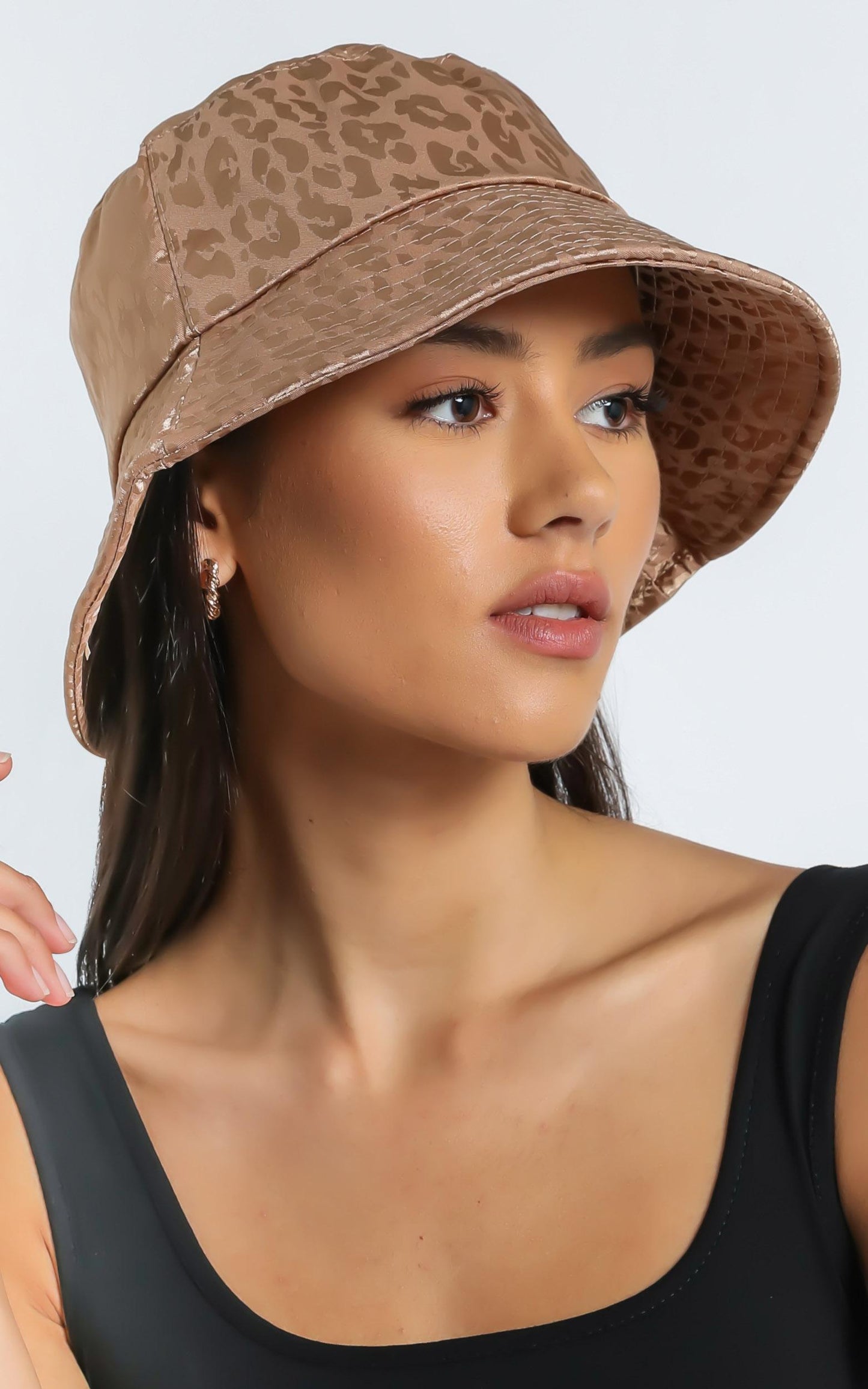 Thania Hat in Beige Leopard