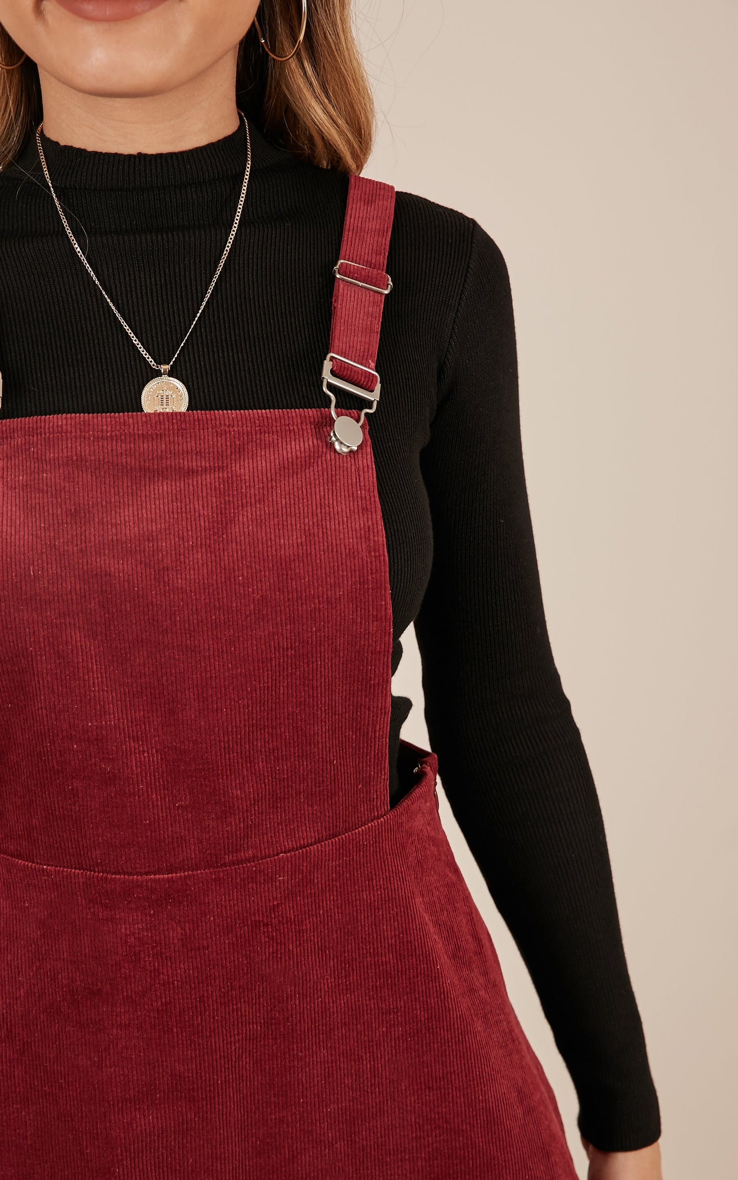 Thats What I Like Pinafore Dress In Wine