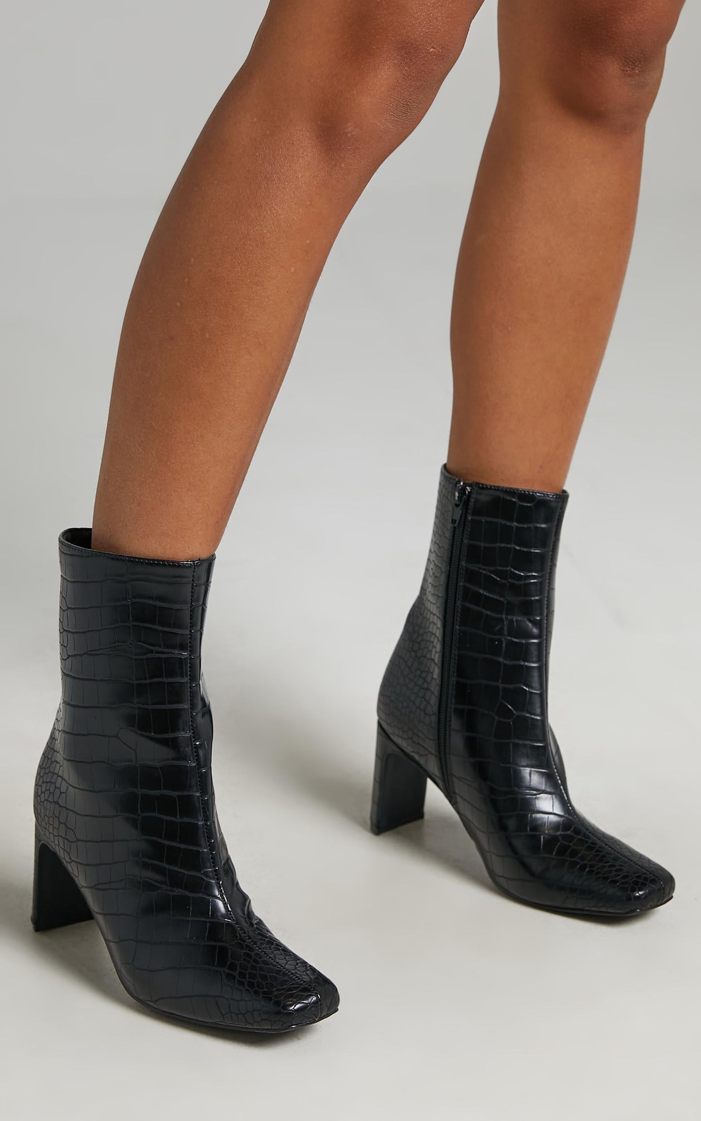 Therapy - Zinnia Boots in Black Croc
