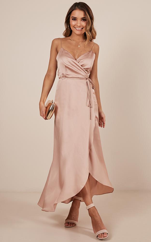 The Countess Dress In Mocha Satin