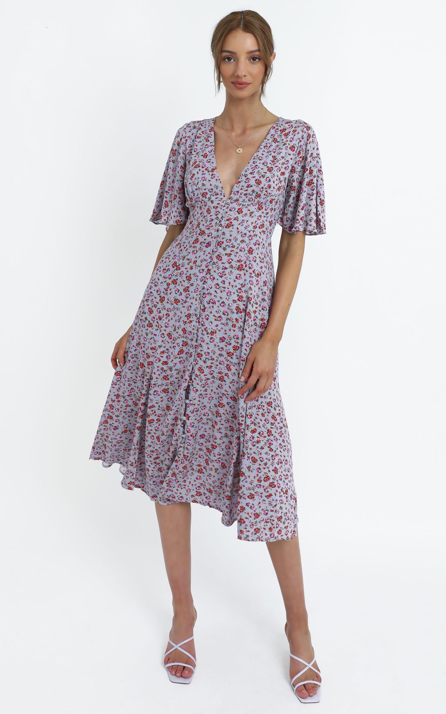 Thea Dress in Lilac Floral