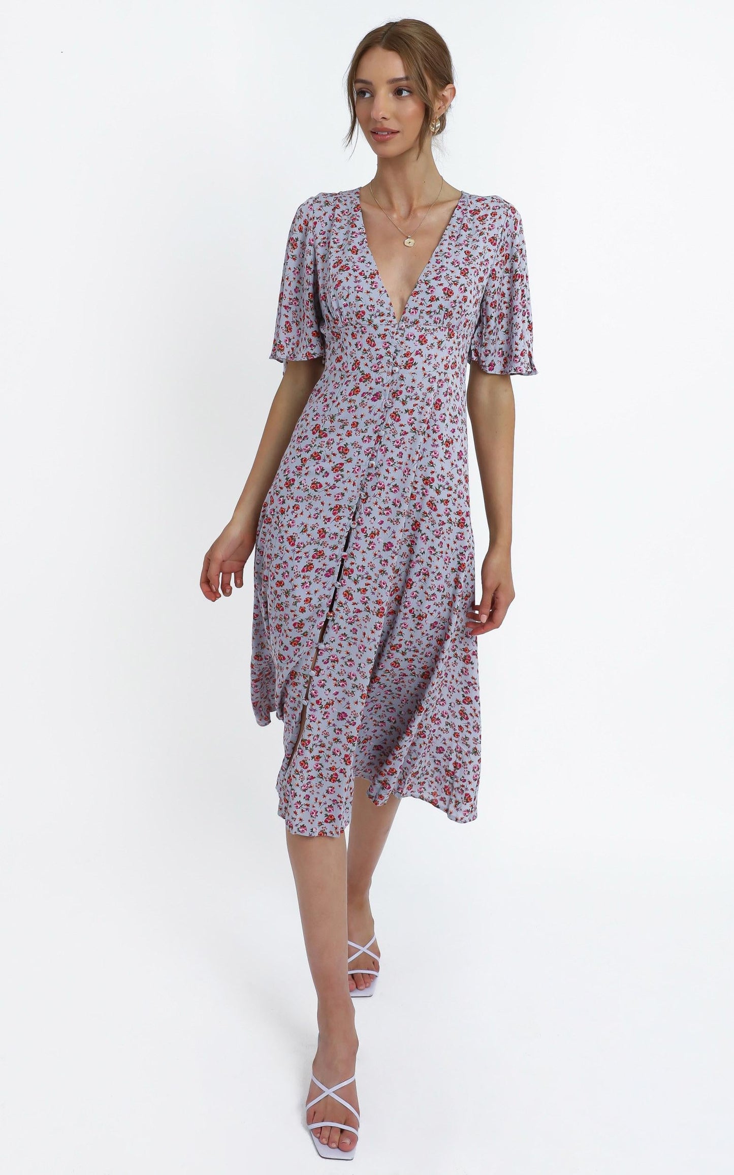 Thea Dress in Lilac Floral