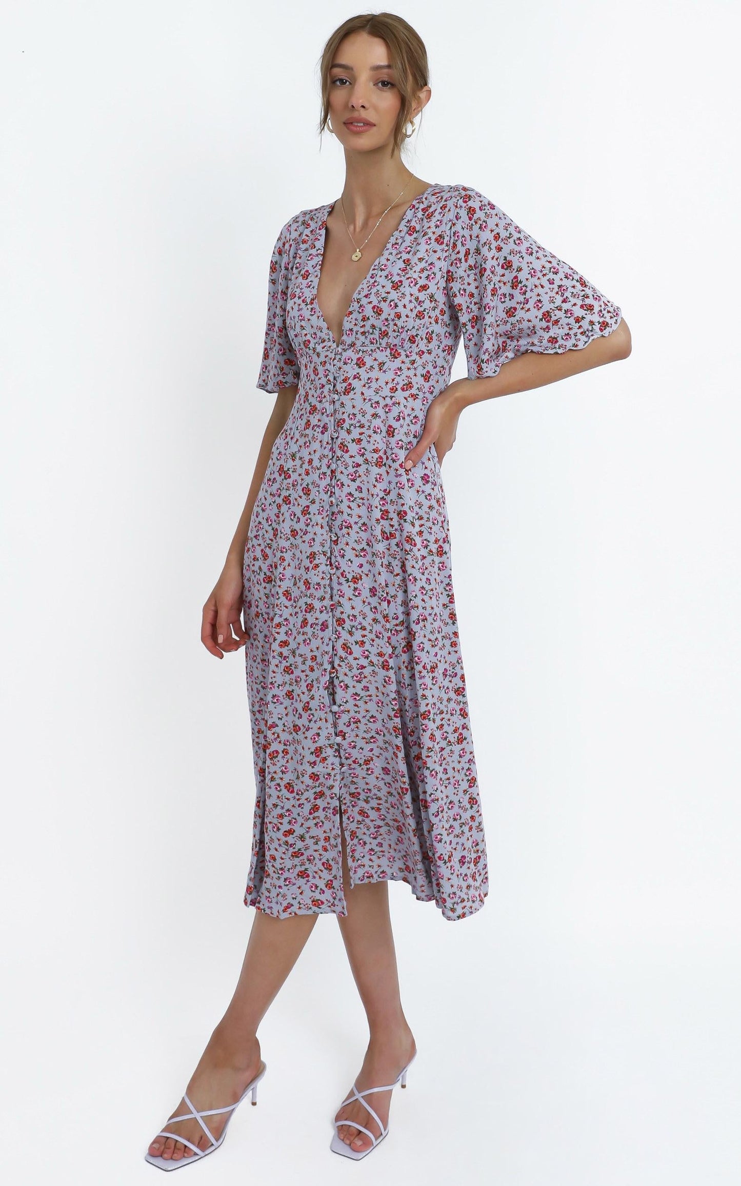 Thea Dress in Lilac Floral