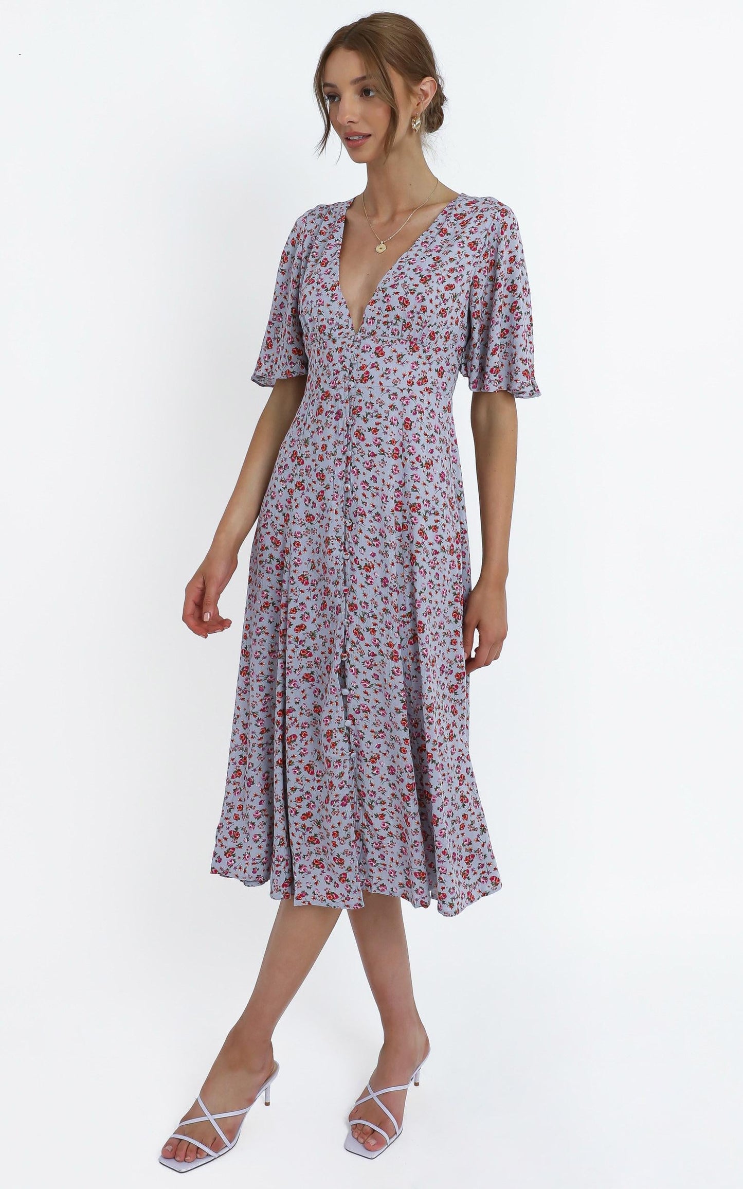 Thea Dress in Lilac Floral