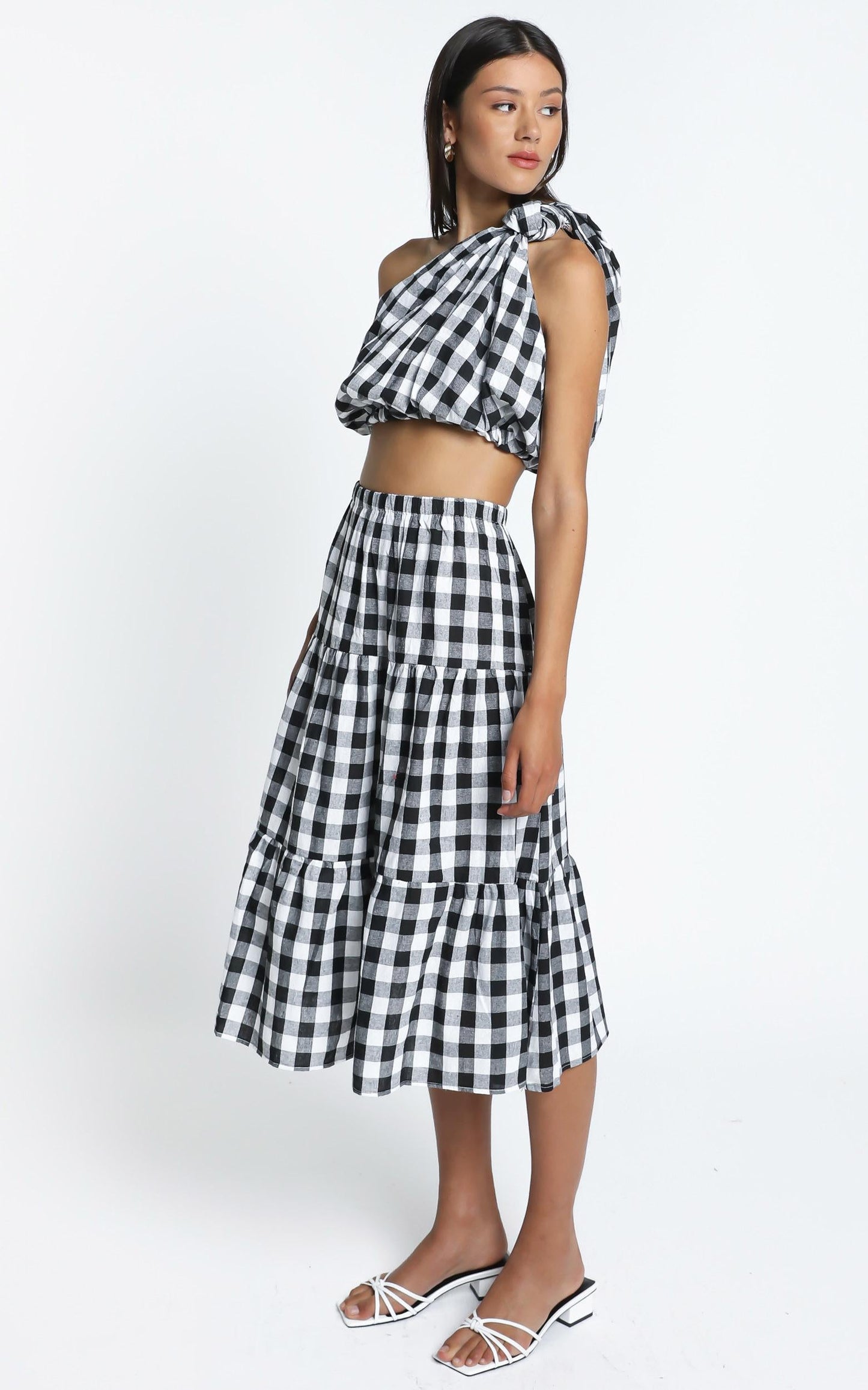 Thea Two Piece Set in Black Check