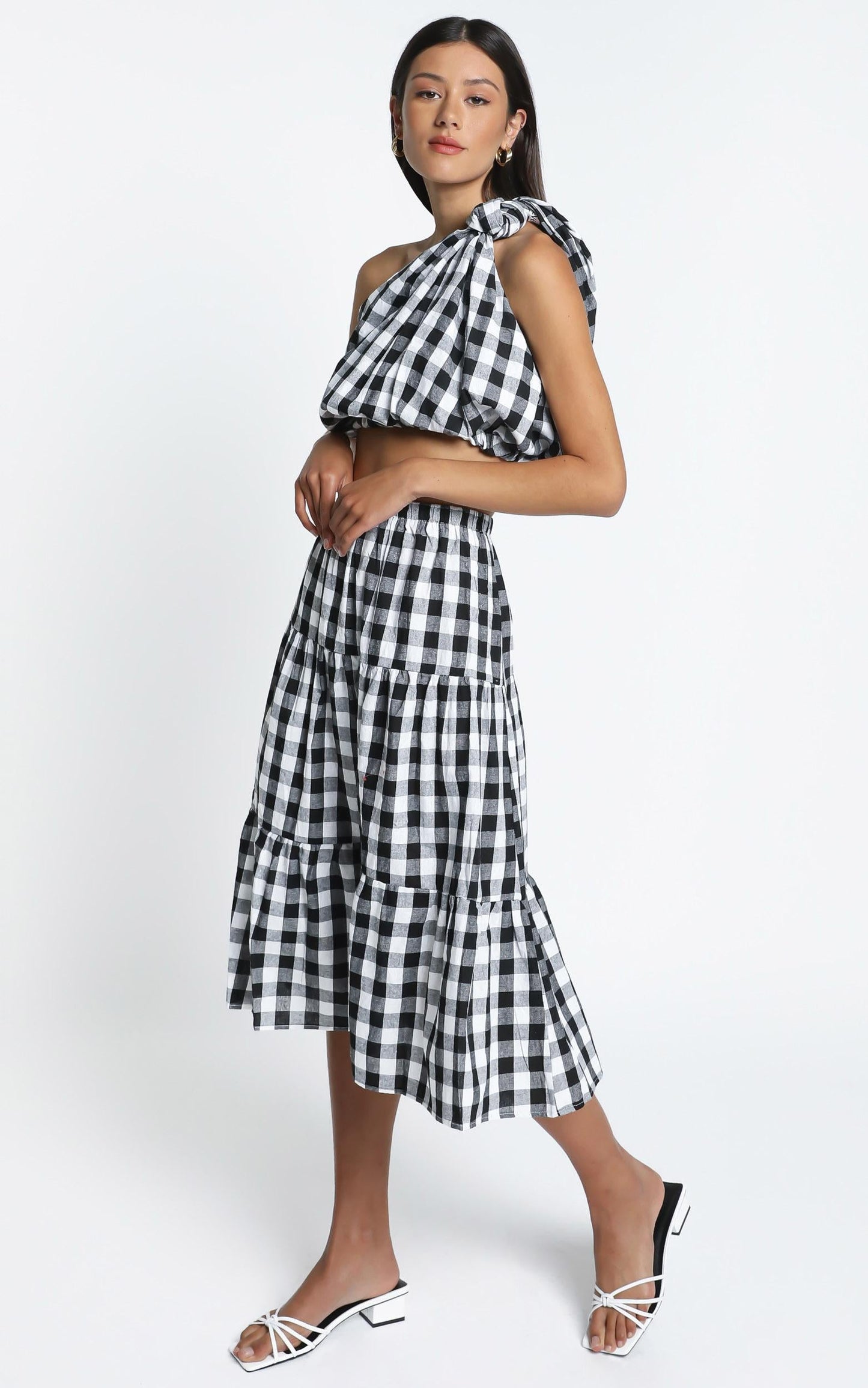 Thea Two Piece Set in Black Check
