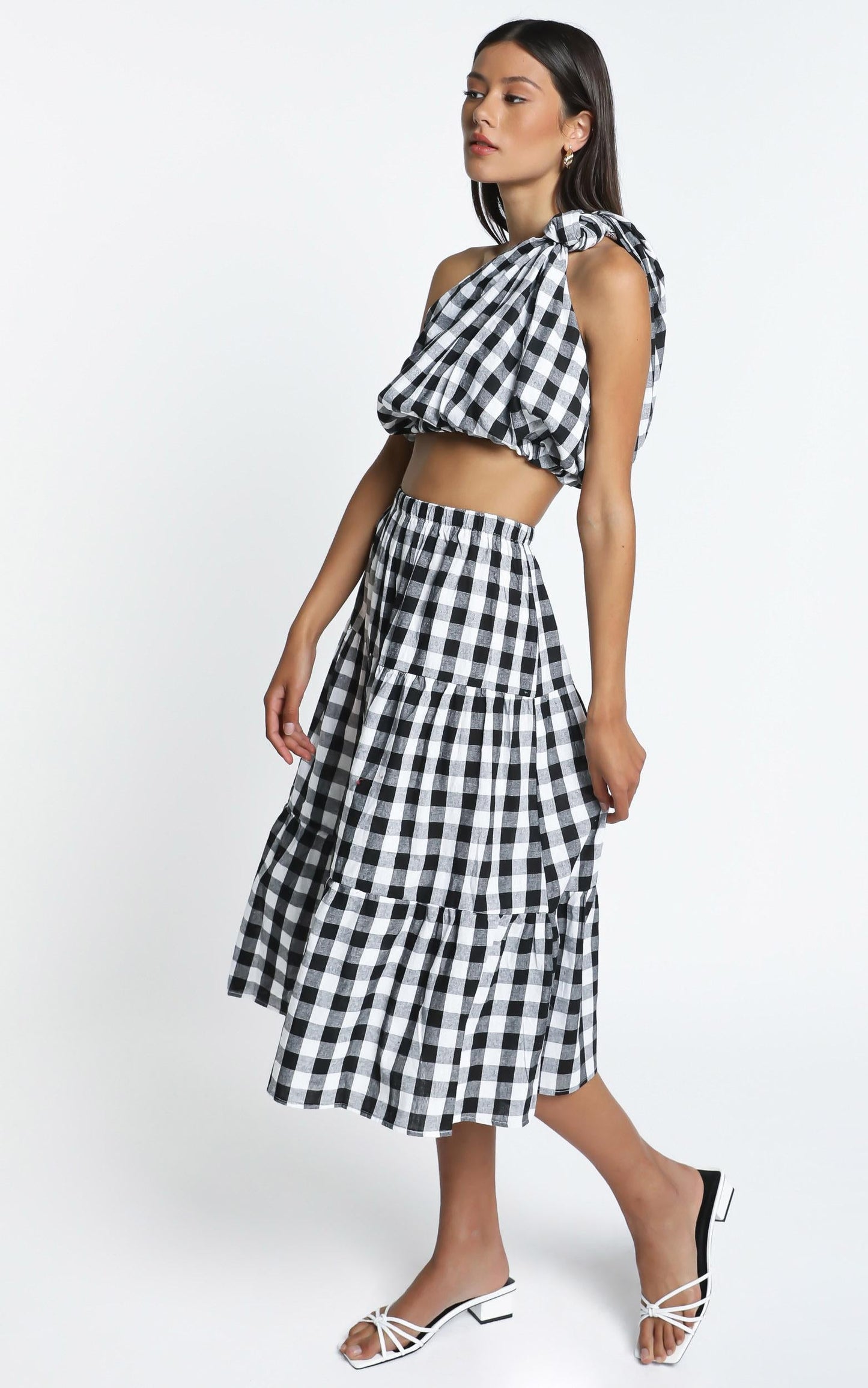 Thea Two Piece Set in Black Check