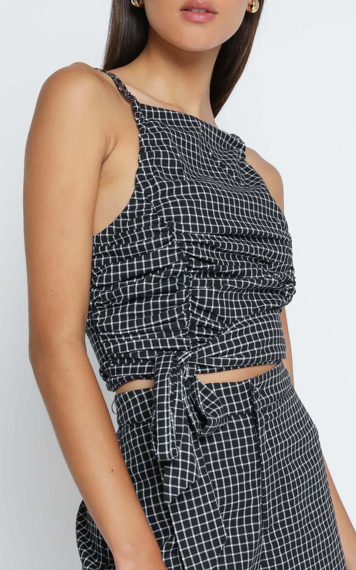 The Aura Camisole in Black Check