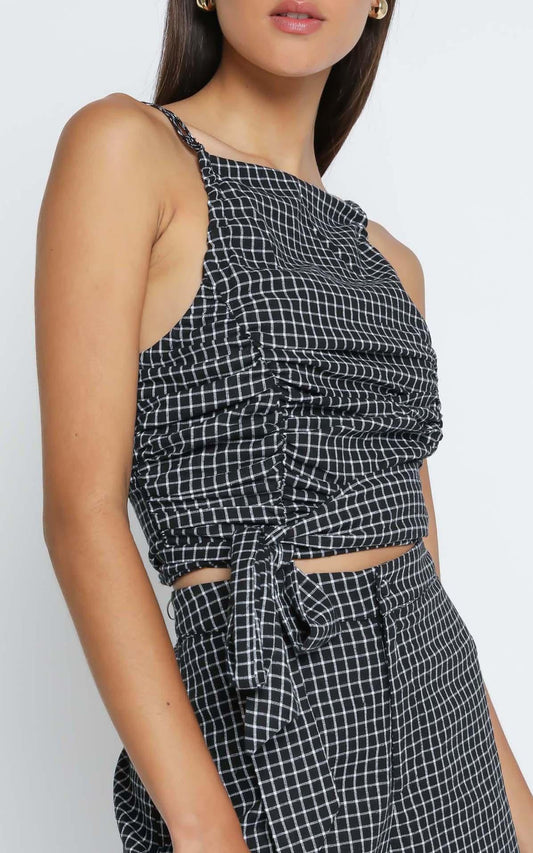 The Aura Camisole in Black Check