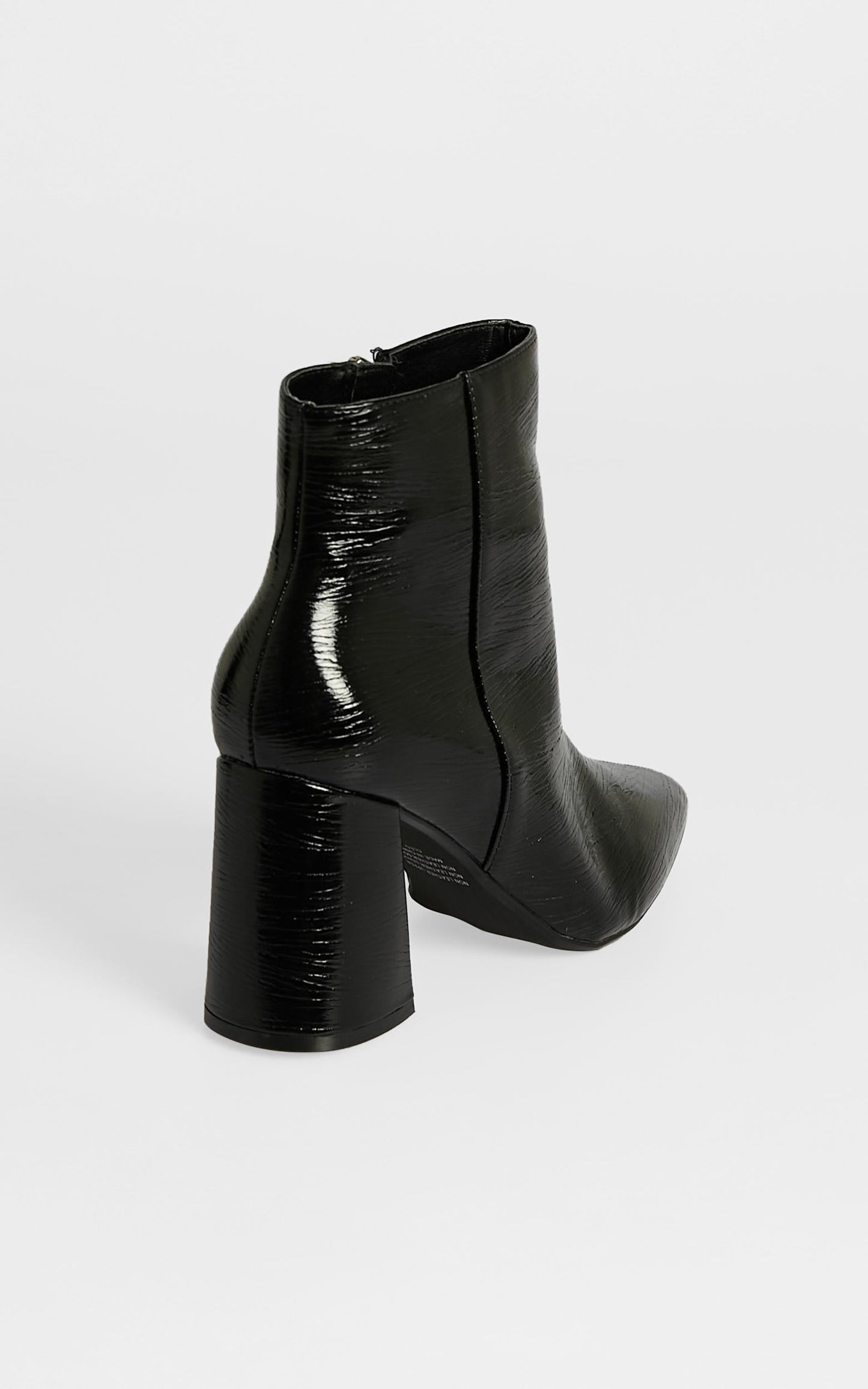 Therapy - Cleo Boots in Black Crinkle Patent