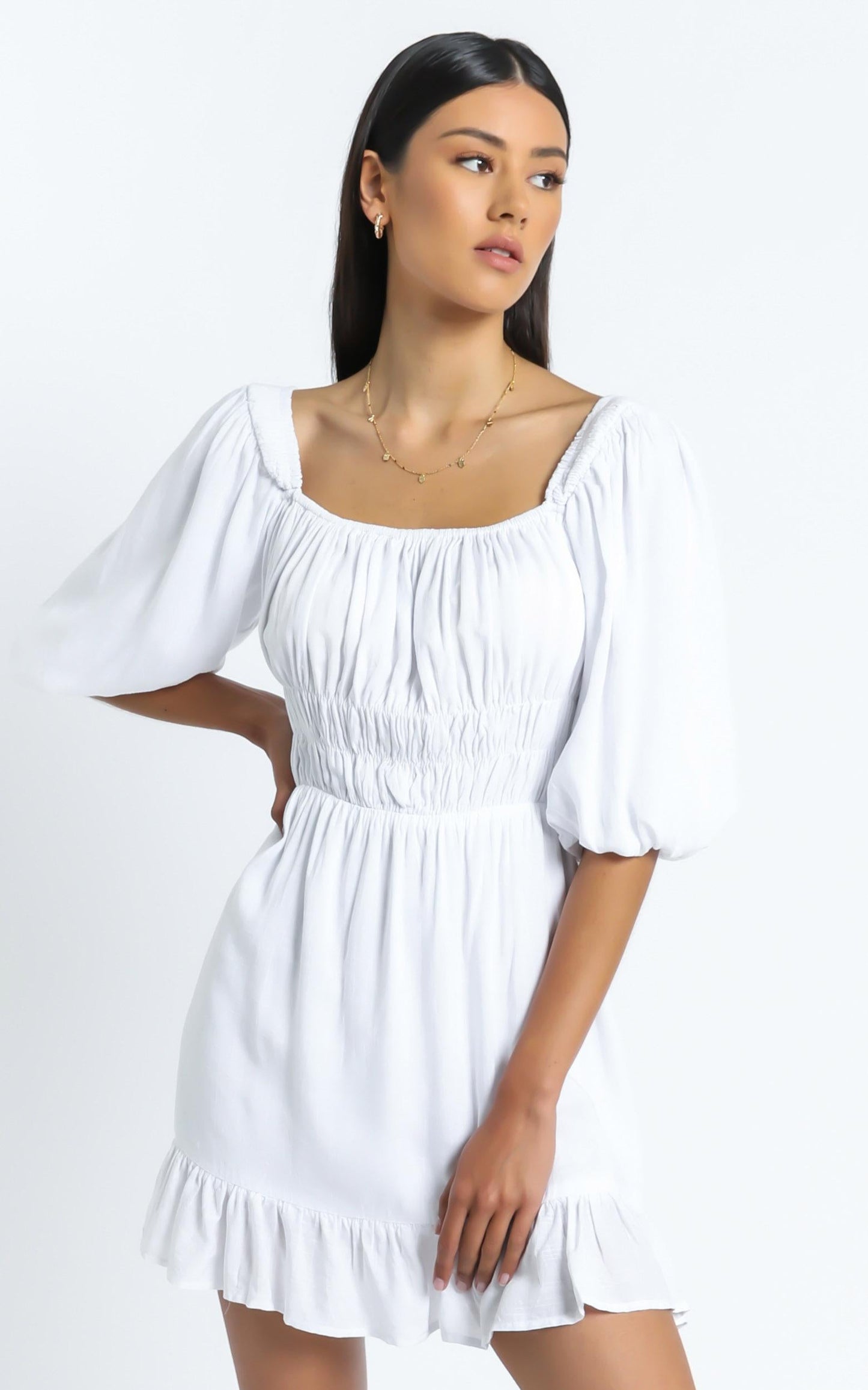Theodora Dress in White
