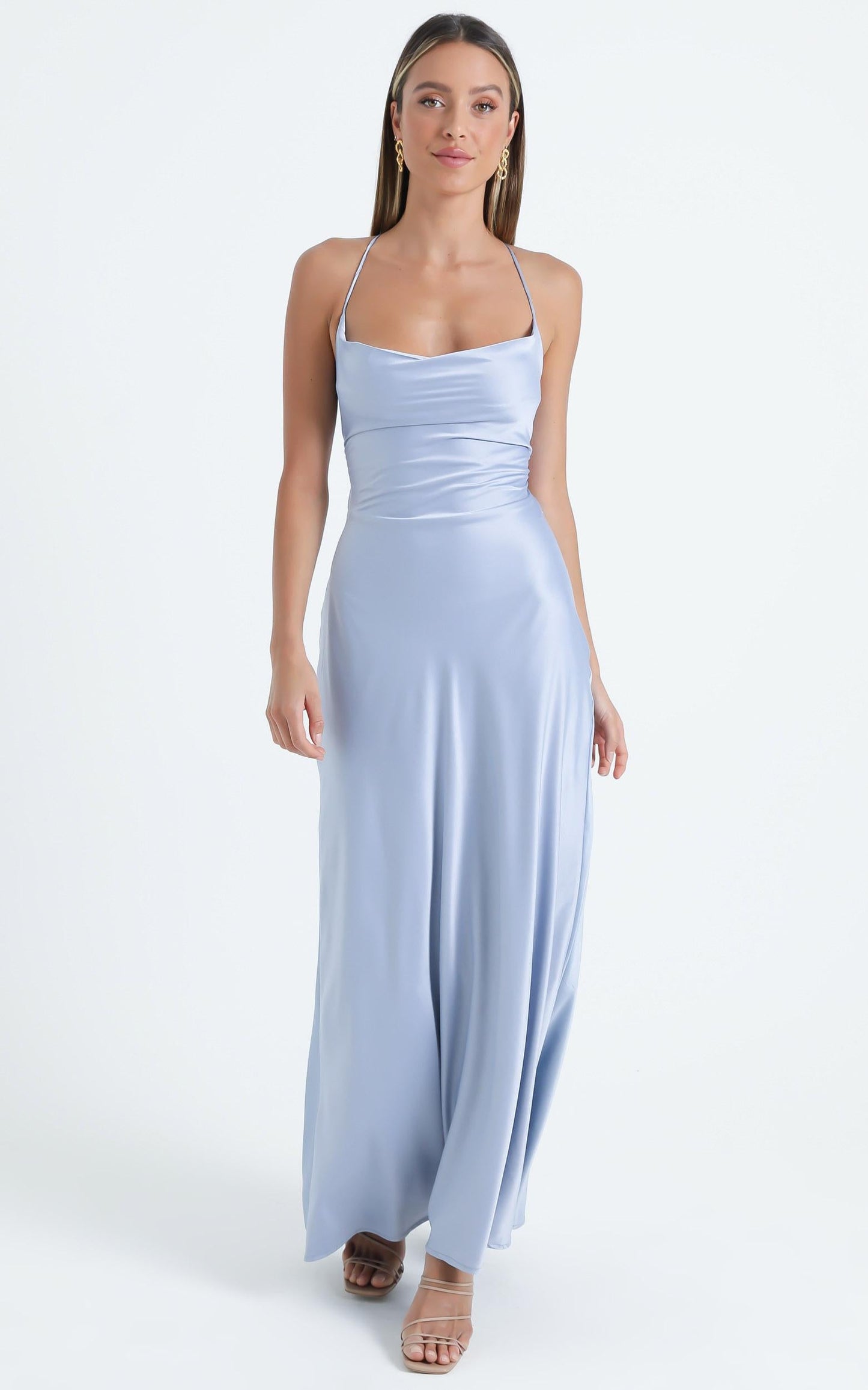 Theadore Dress in Dusty Blue