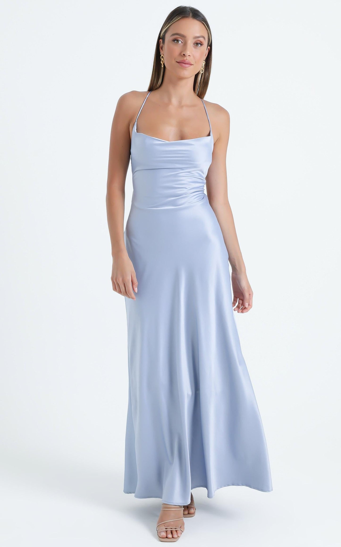 Theadore Dress in Dusty Blue