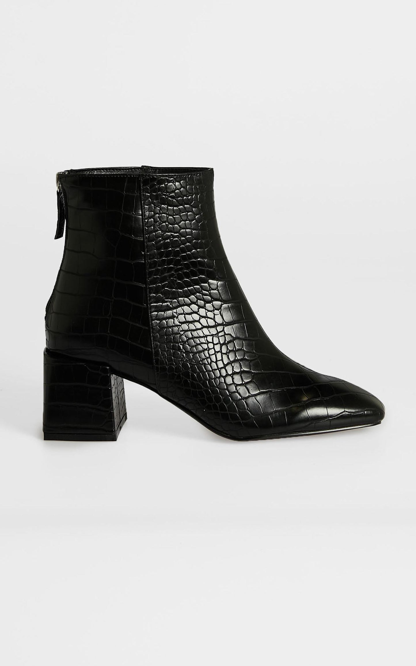 Therapy - Cody Boots in Black Croc Embossed