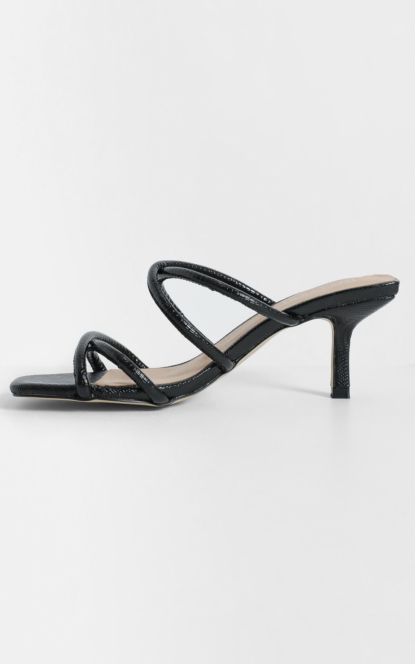 Therapy - Minaj Heels in Black Lizard