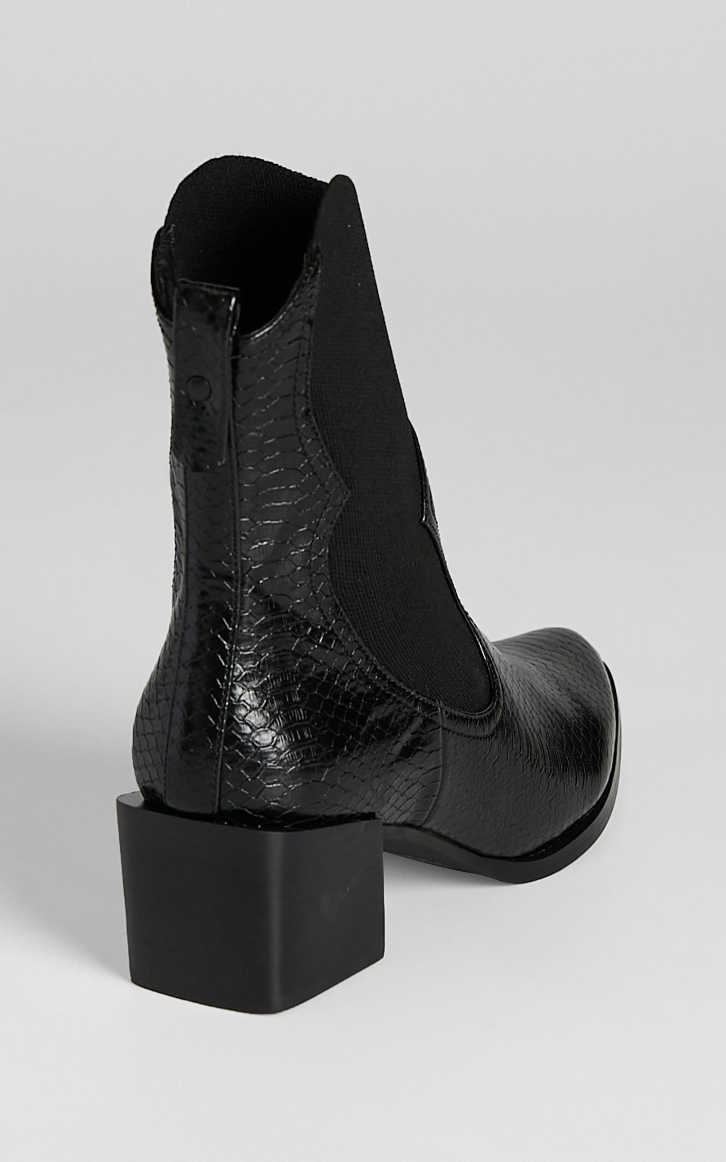 Therapy - Maverick Boots in Black Snake Embossed