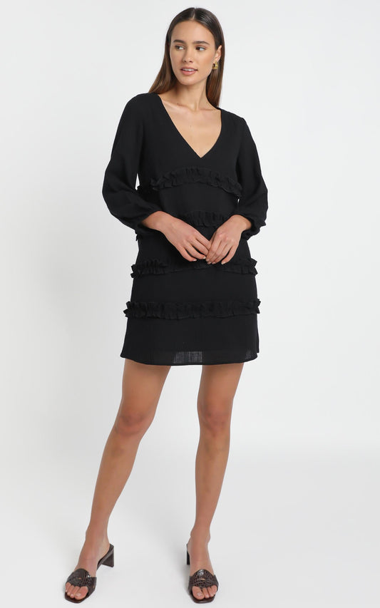 Sweetest Cheer Dress in black