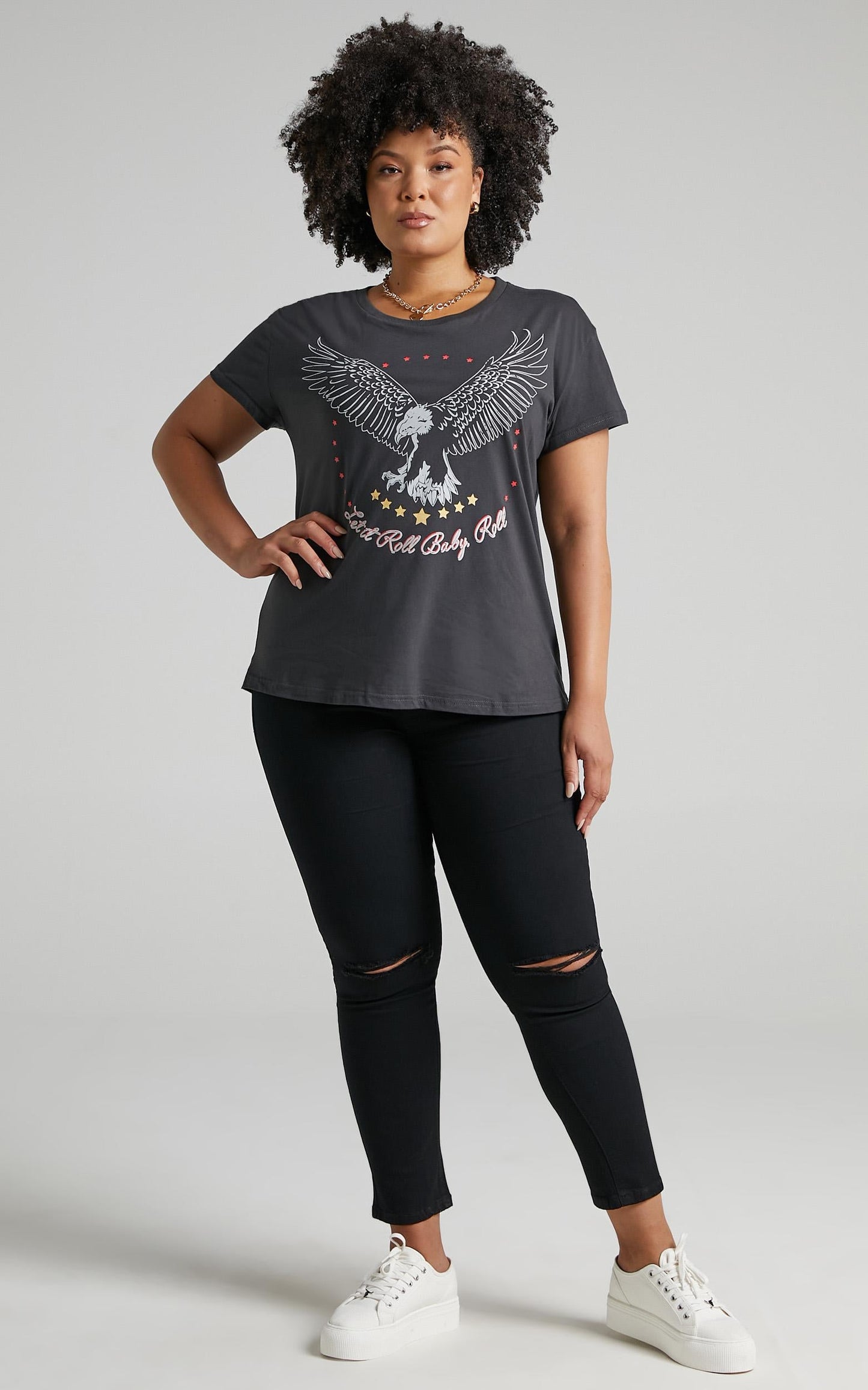 Thunderbirds Vintage Graphic Tee in Charcoal