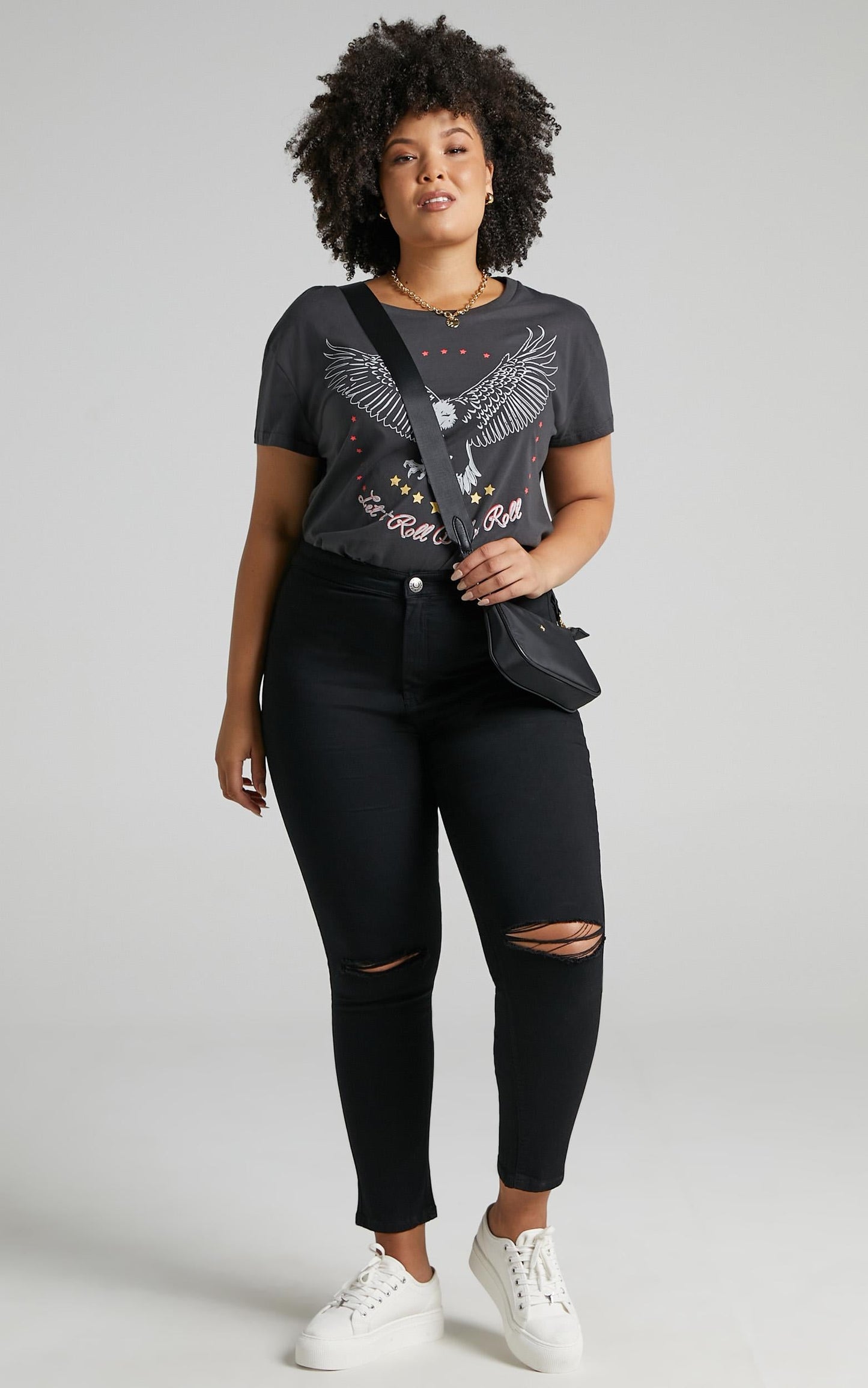 Thunderbirds Vintage Graphic Tee in Charcoal