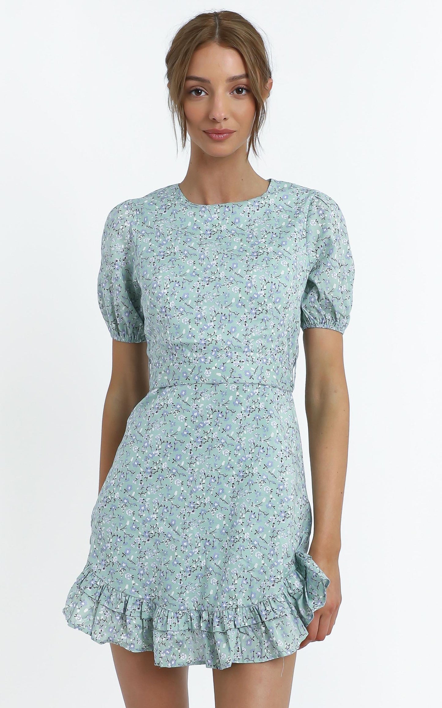 Tiana Dress in Sage Floral