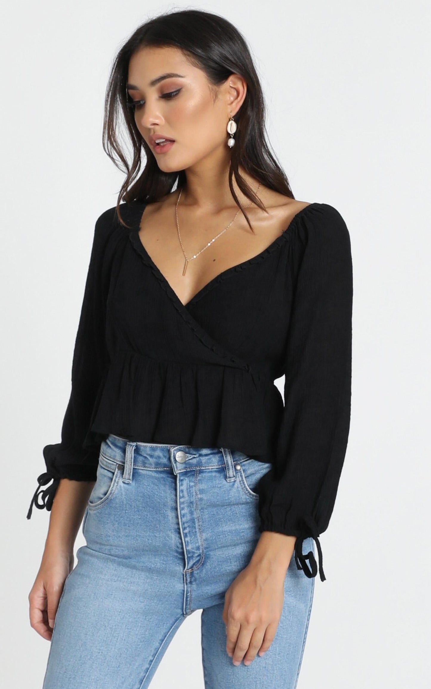 Time To Think Top In Black