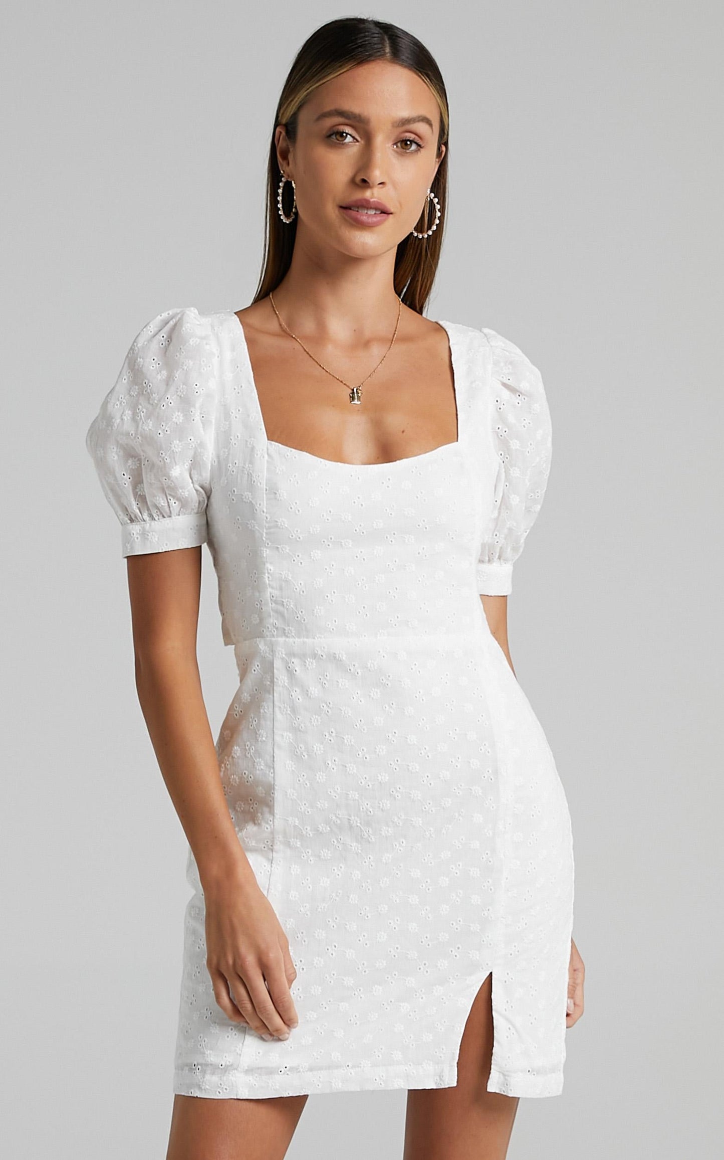 Tintalle Dress in White Broderie