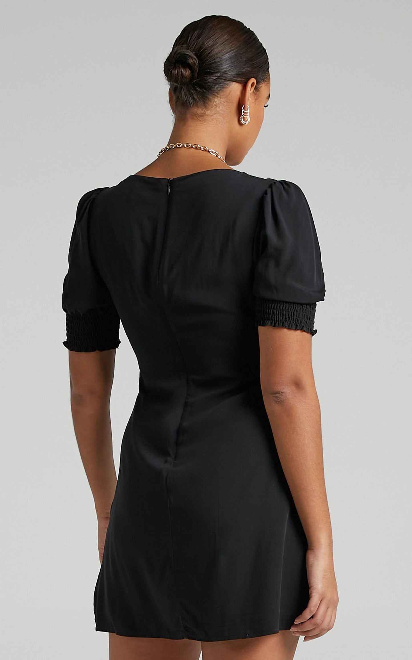 Titania Dress in Black Rayon