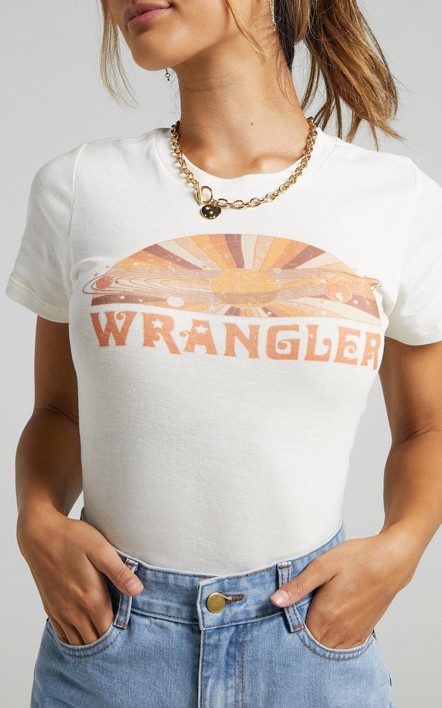 Wrangler - Summervilled Tee in Ecru