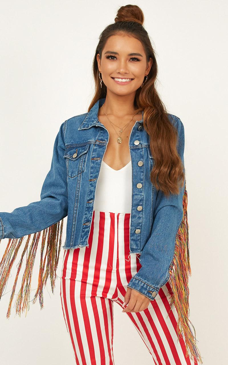 Come For Me Denim Jacket In Blue Wash