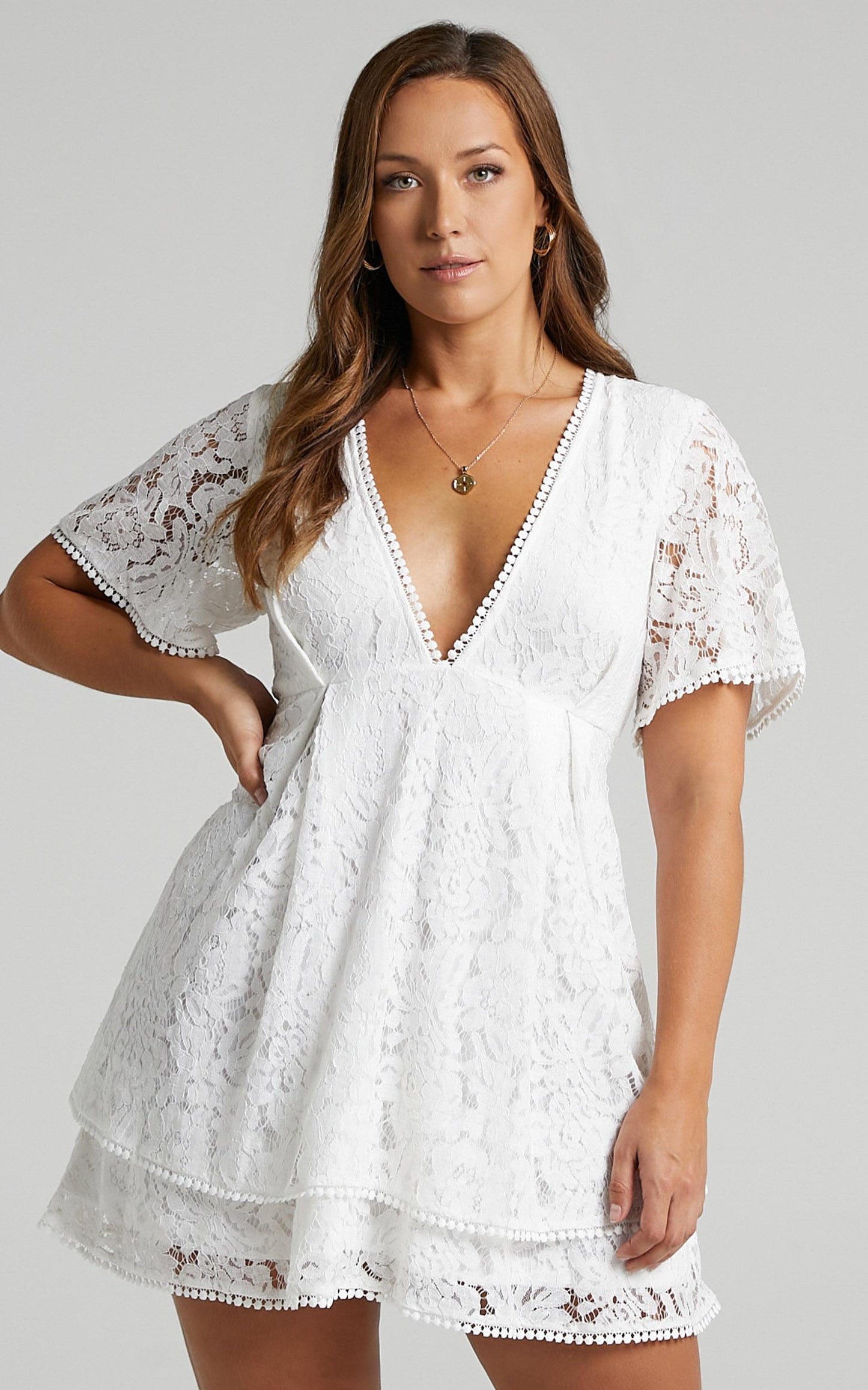 Do You Miss Me Dress in White Lace